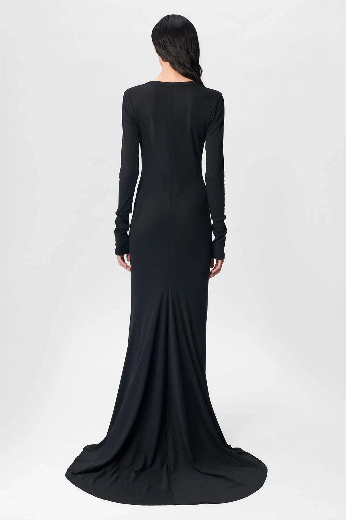 Back view of the flared skirt