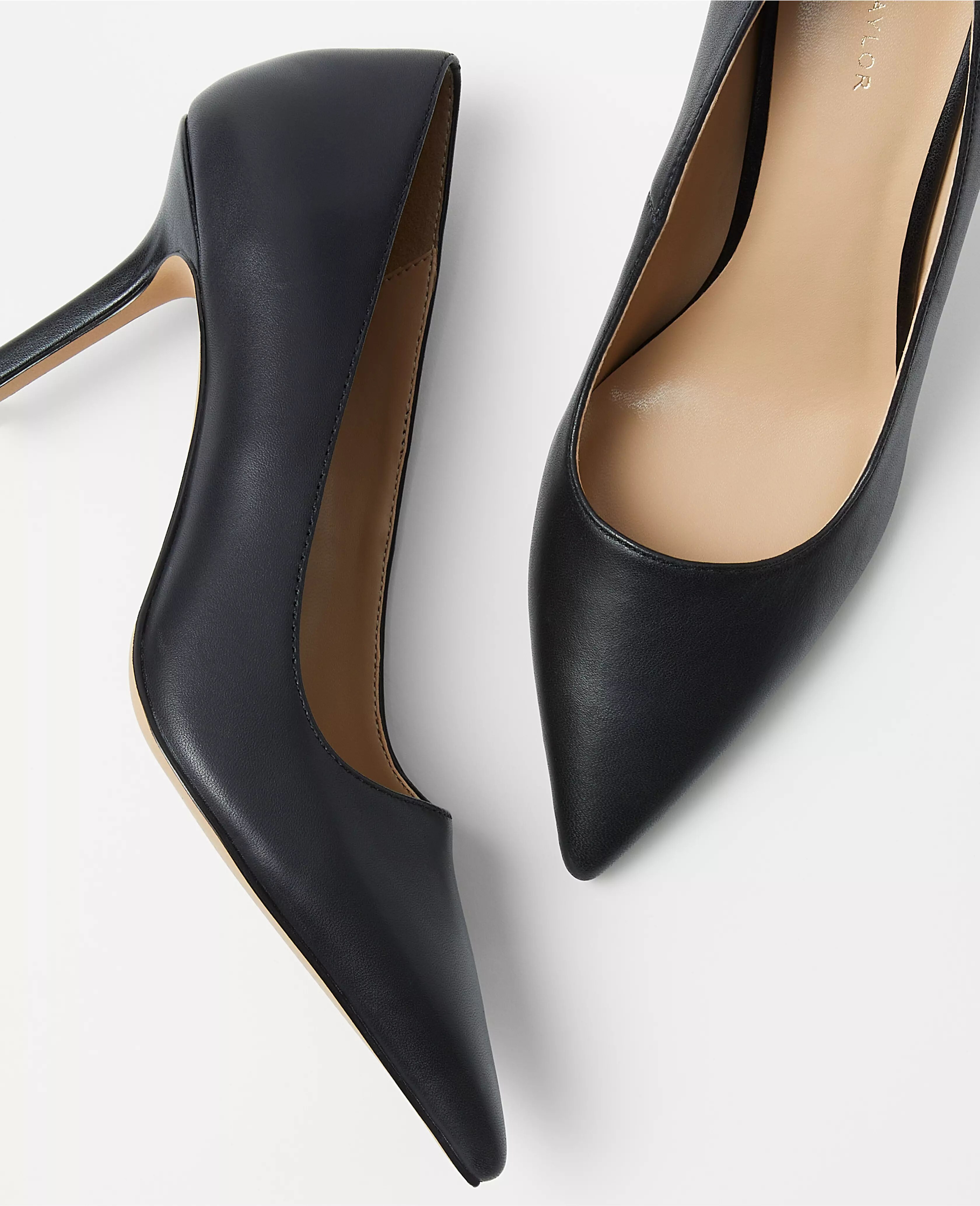black pointed-toe detail