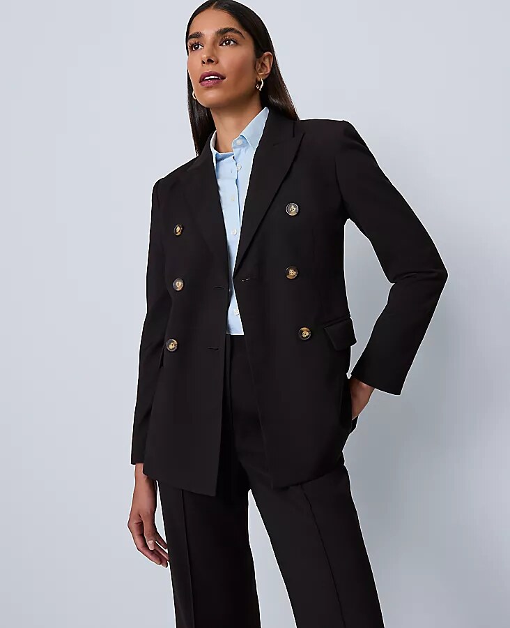 single-breasted navy