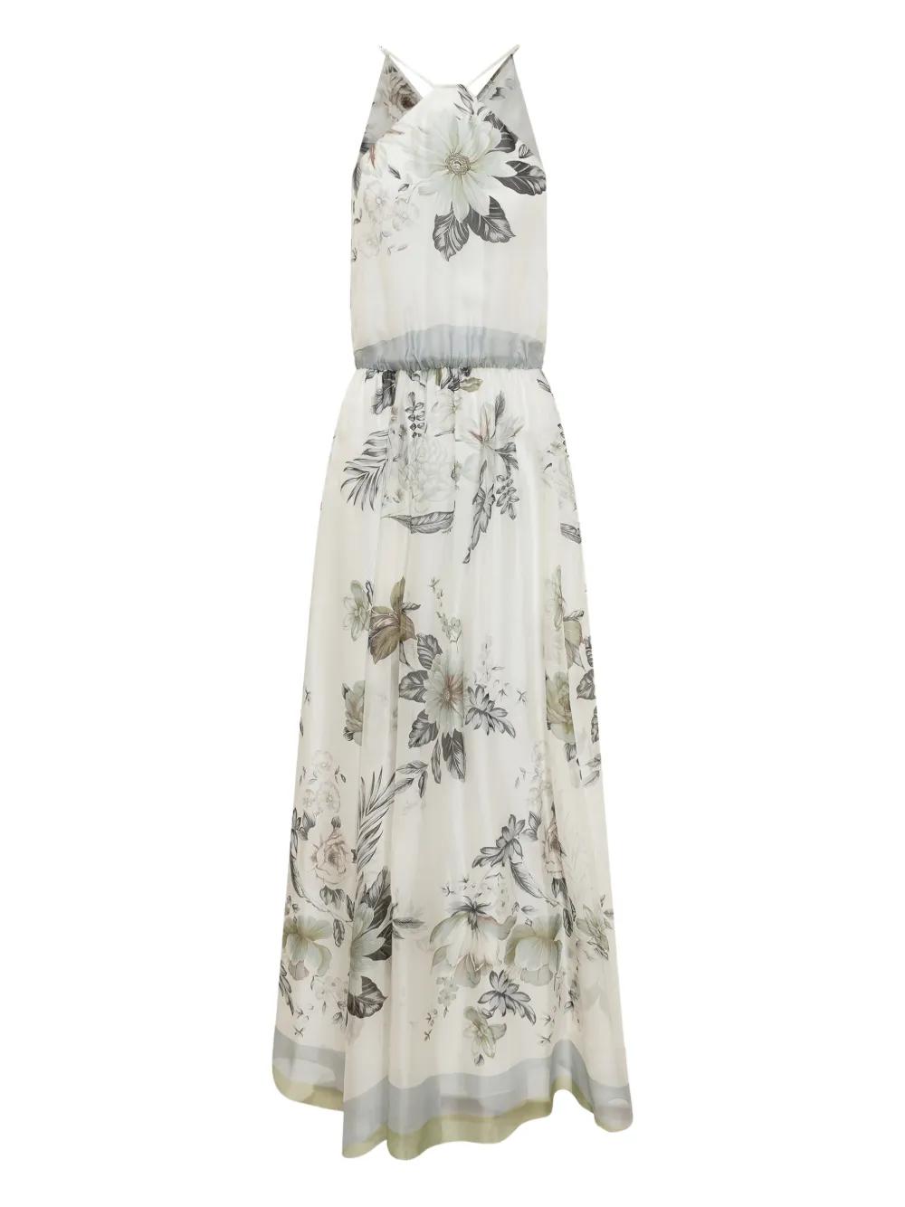 floral maxi dress variant showing the same botanical language