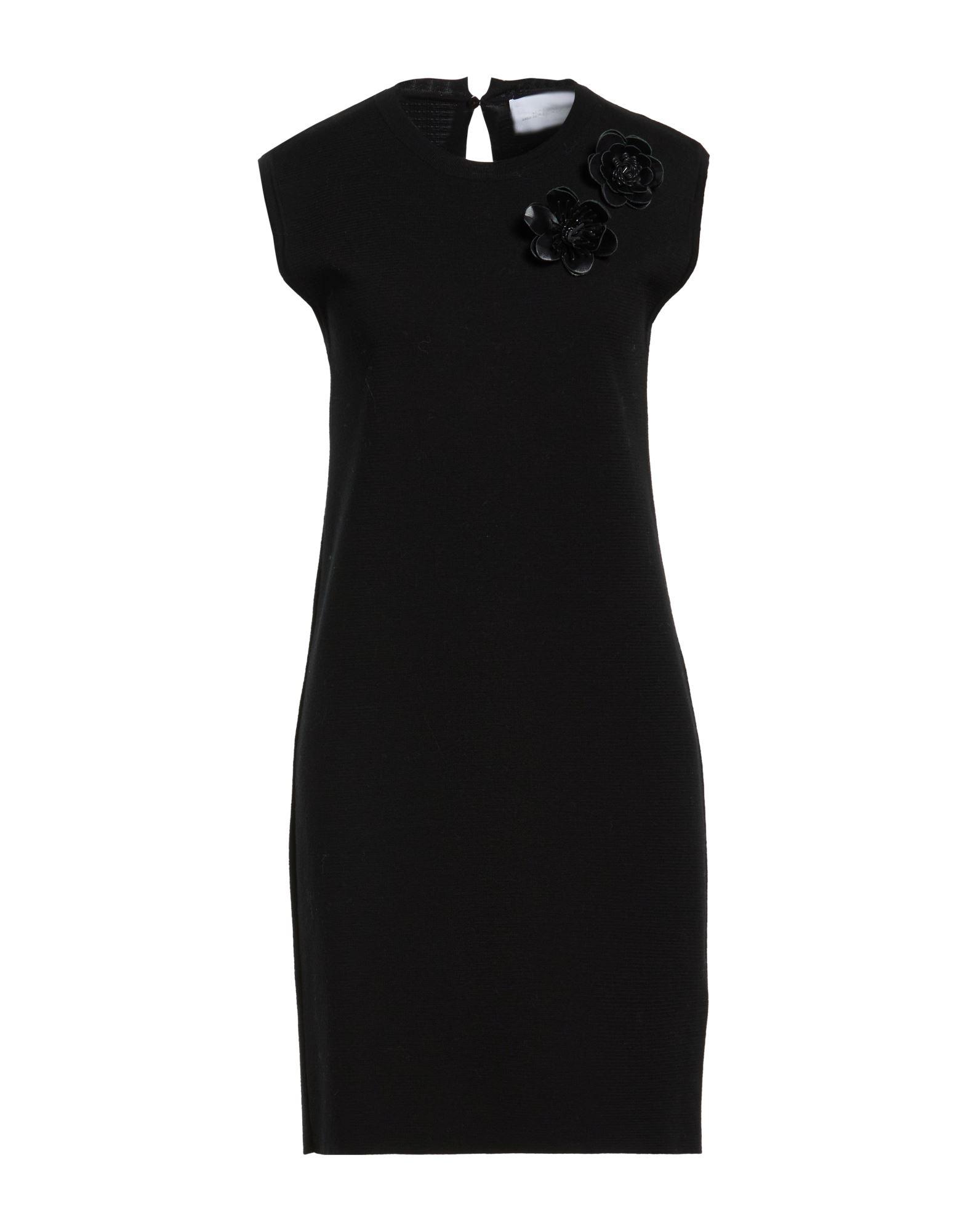 black merino mini dress