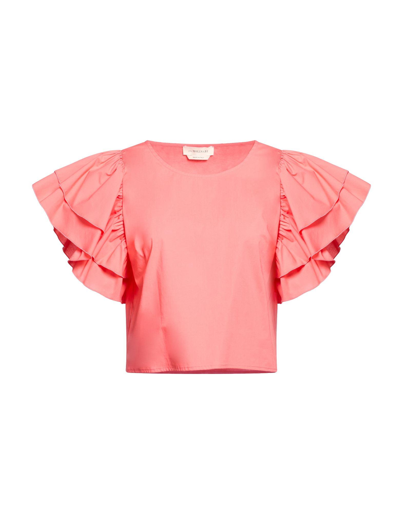 coral cotton-elastane top