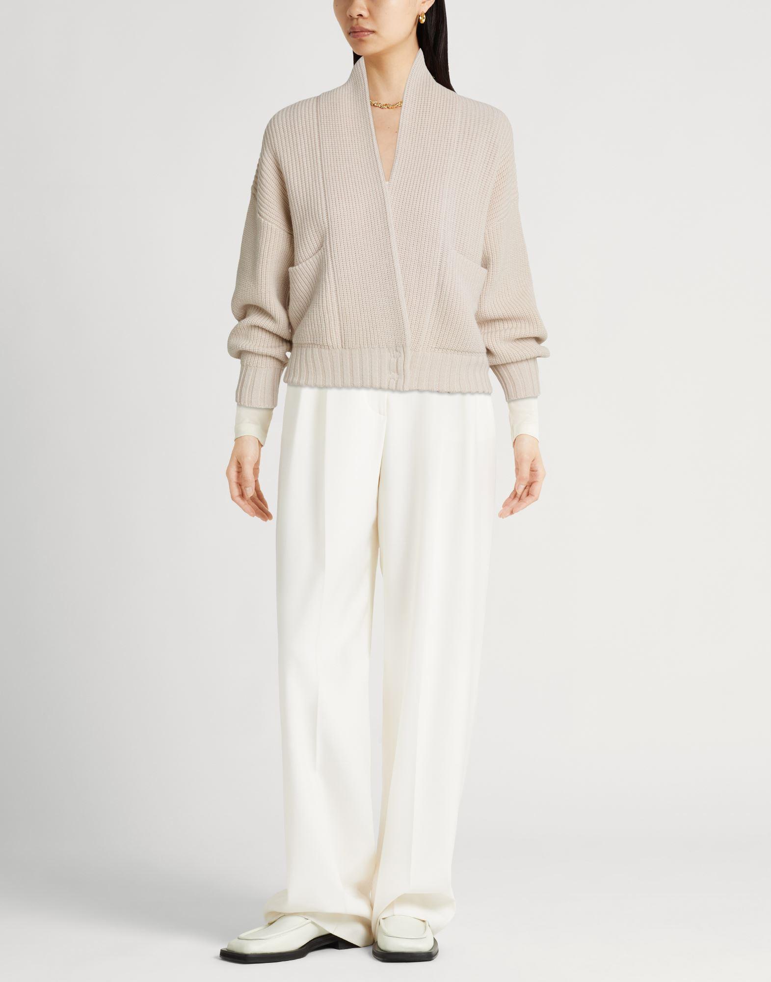 off-white cardigan back view