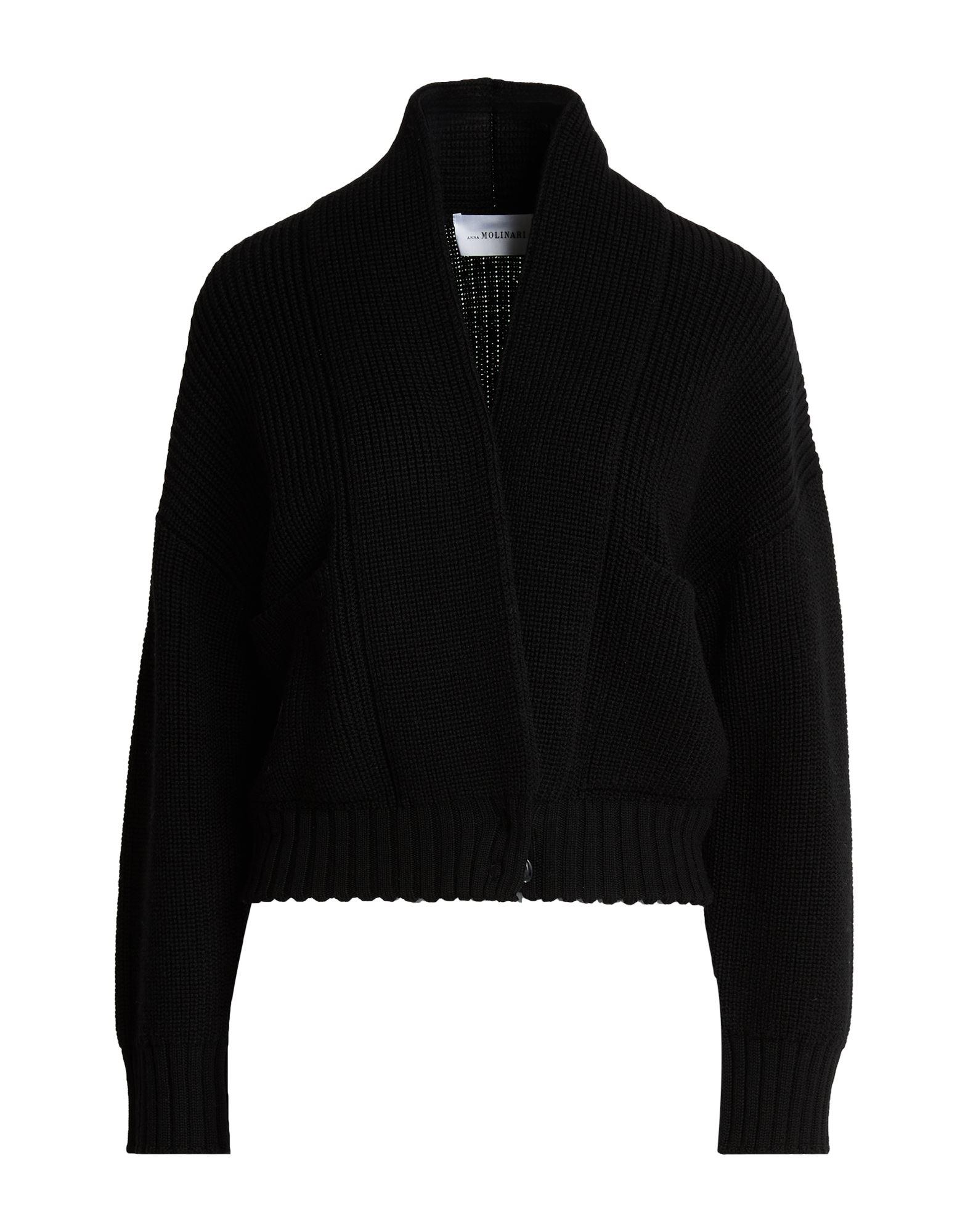black wool cardigan