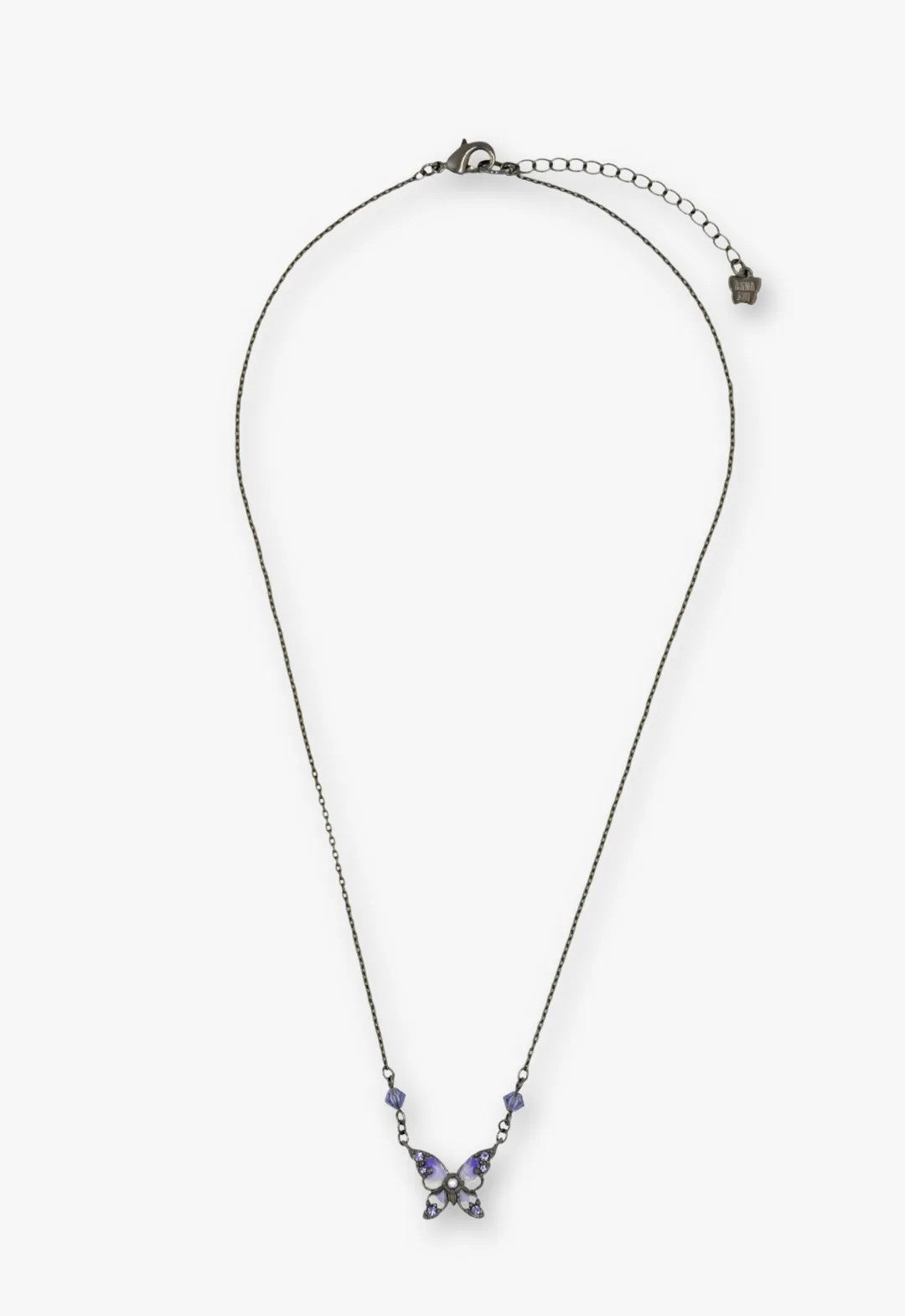 Shining Butterfly Necklace - Purple Gunmetal detail 2