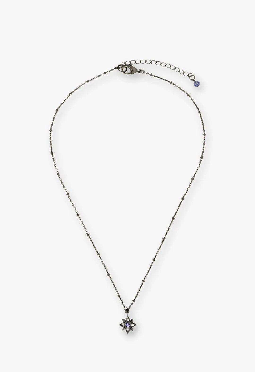 Shining Butterfly Necklace - Purple Gunmetal detail 3