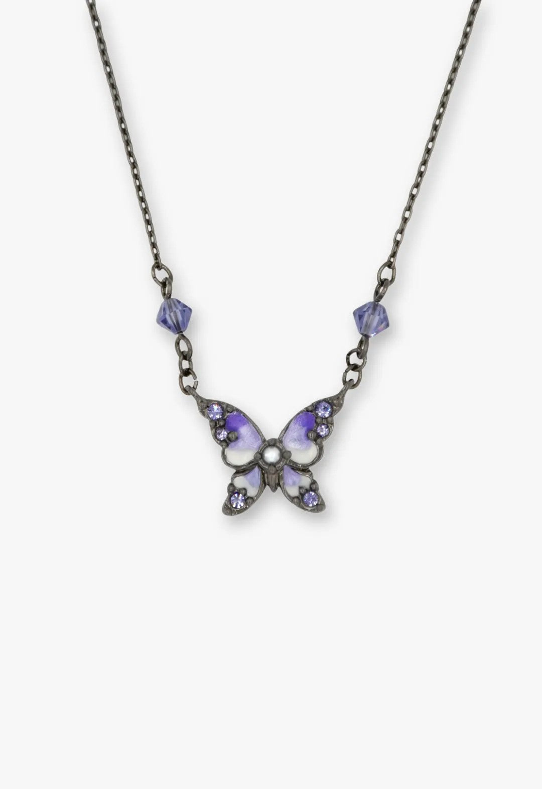 Shining Butterfly Necklace - Purple Gunmetal detail 5