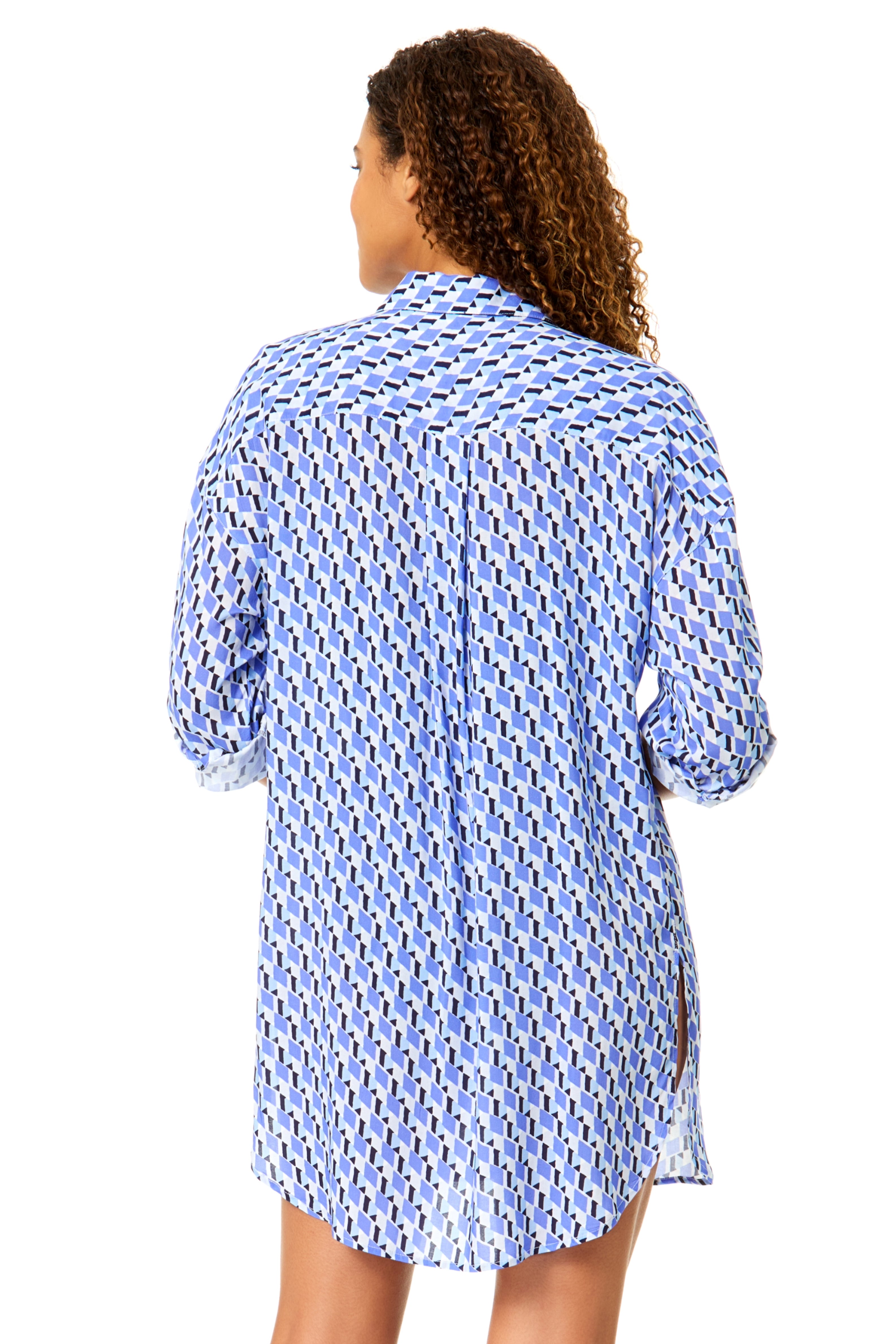 Back view of the cover-up shirt