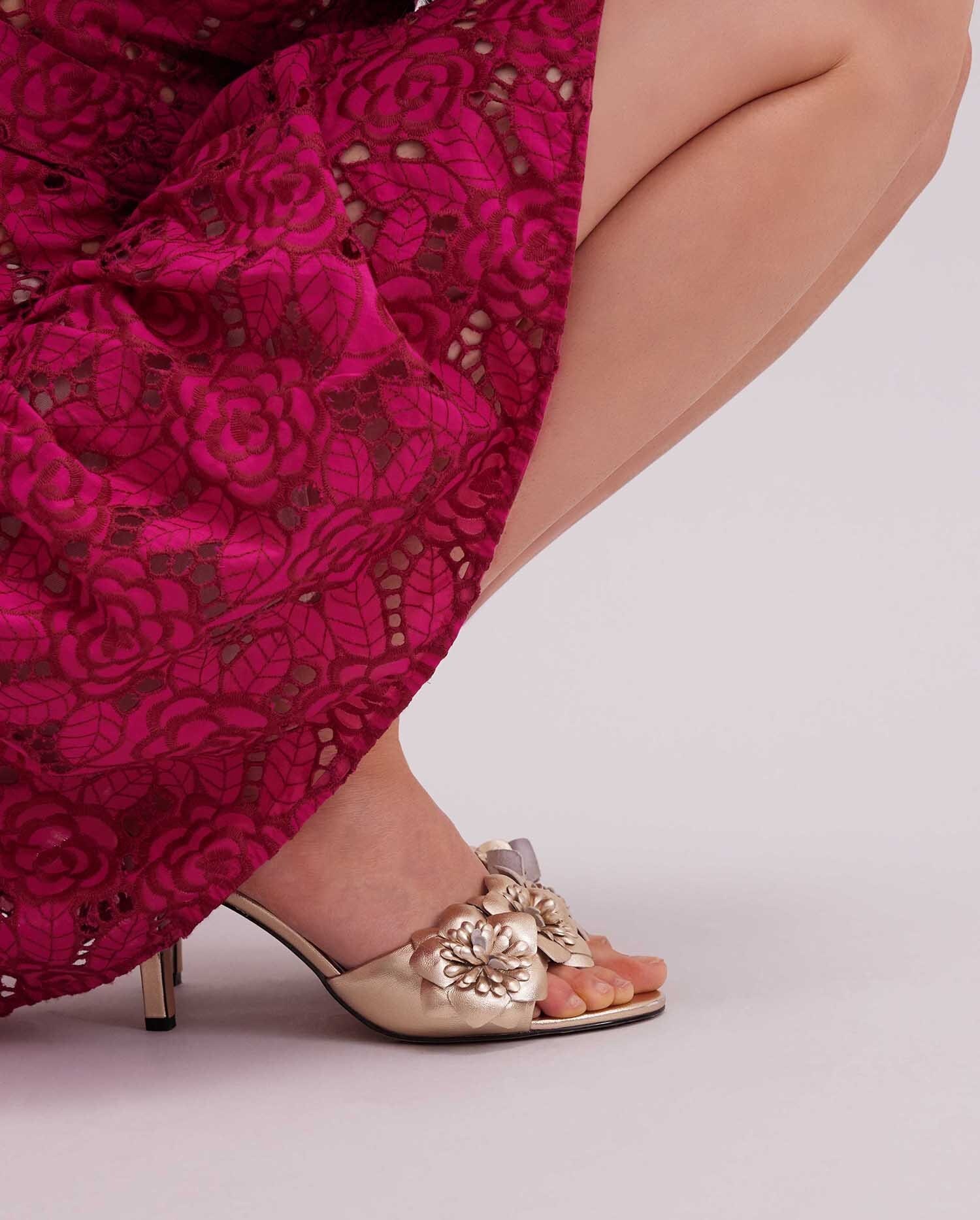 gold closeup under lace