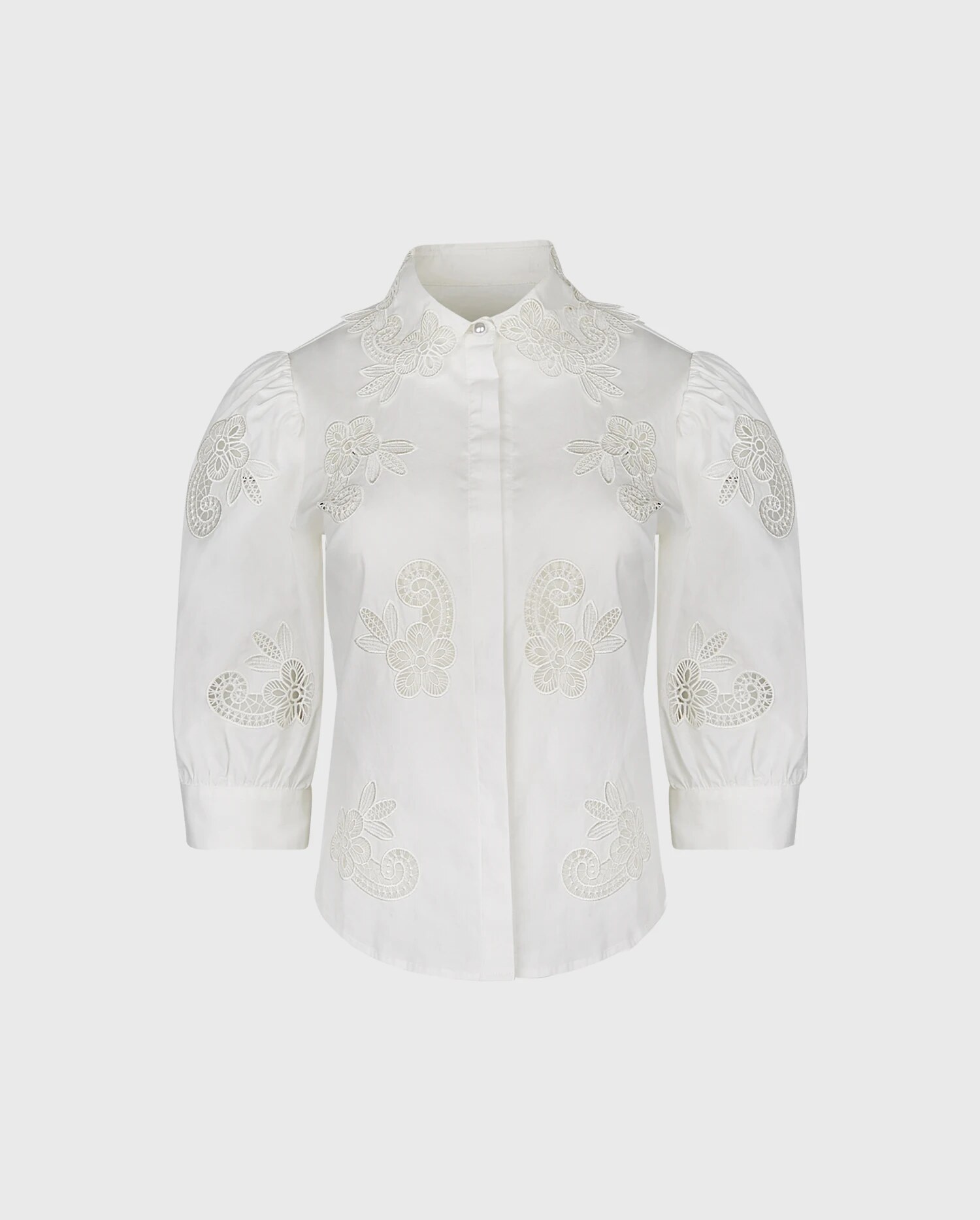 flat product view of the cropped sleeve shape