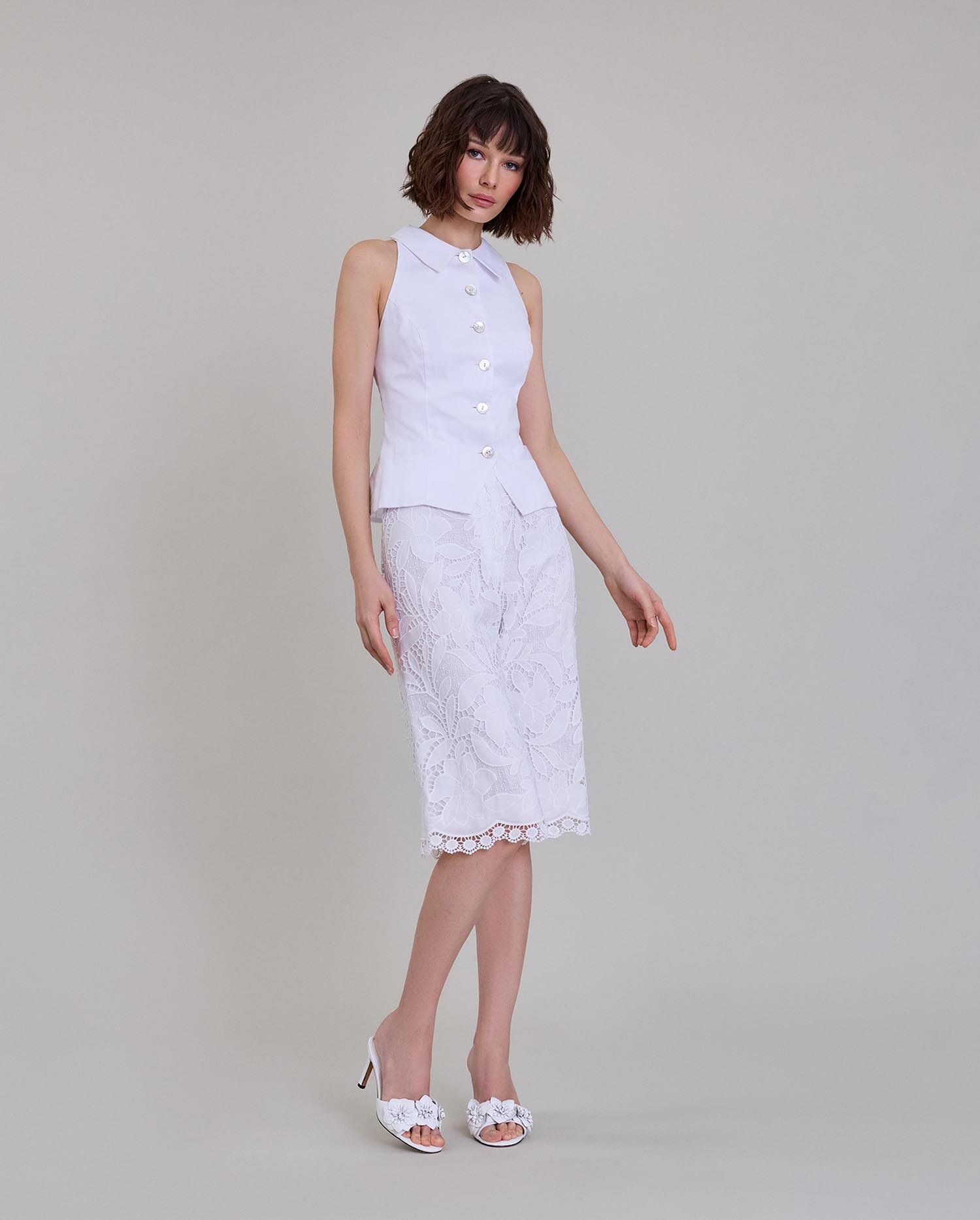 full-length white styling