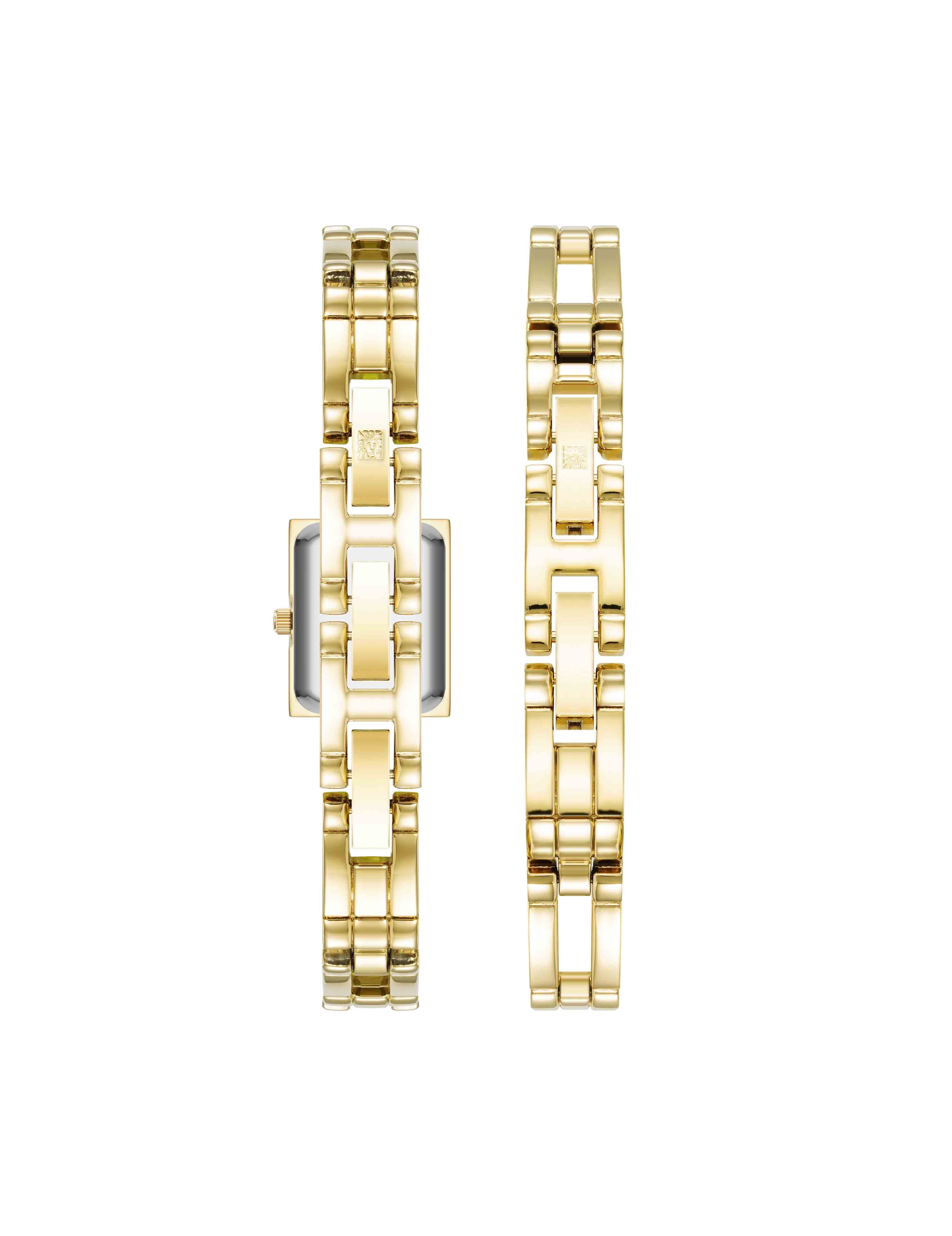 Iconic Rectangular Case Bangle Watch Set — official product image