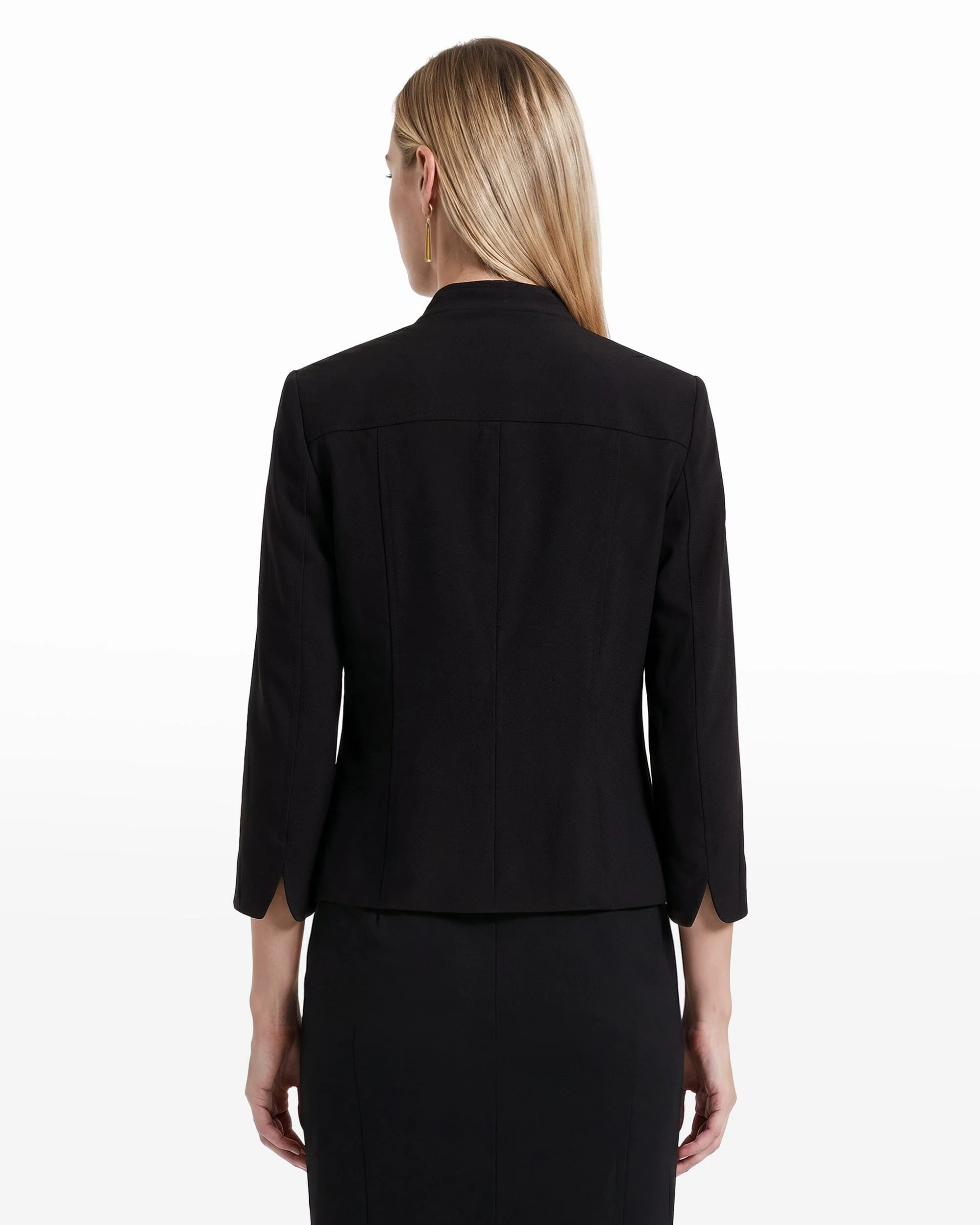 Stand Collar Blazer — official side/profile view