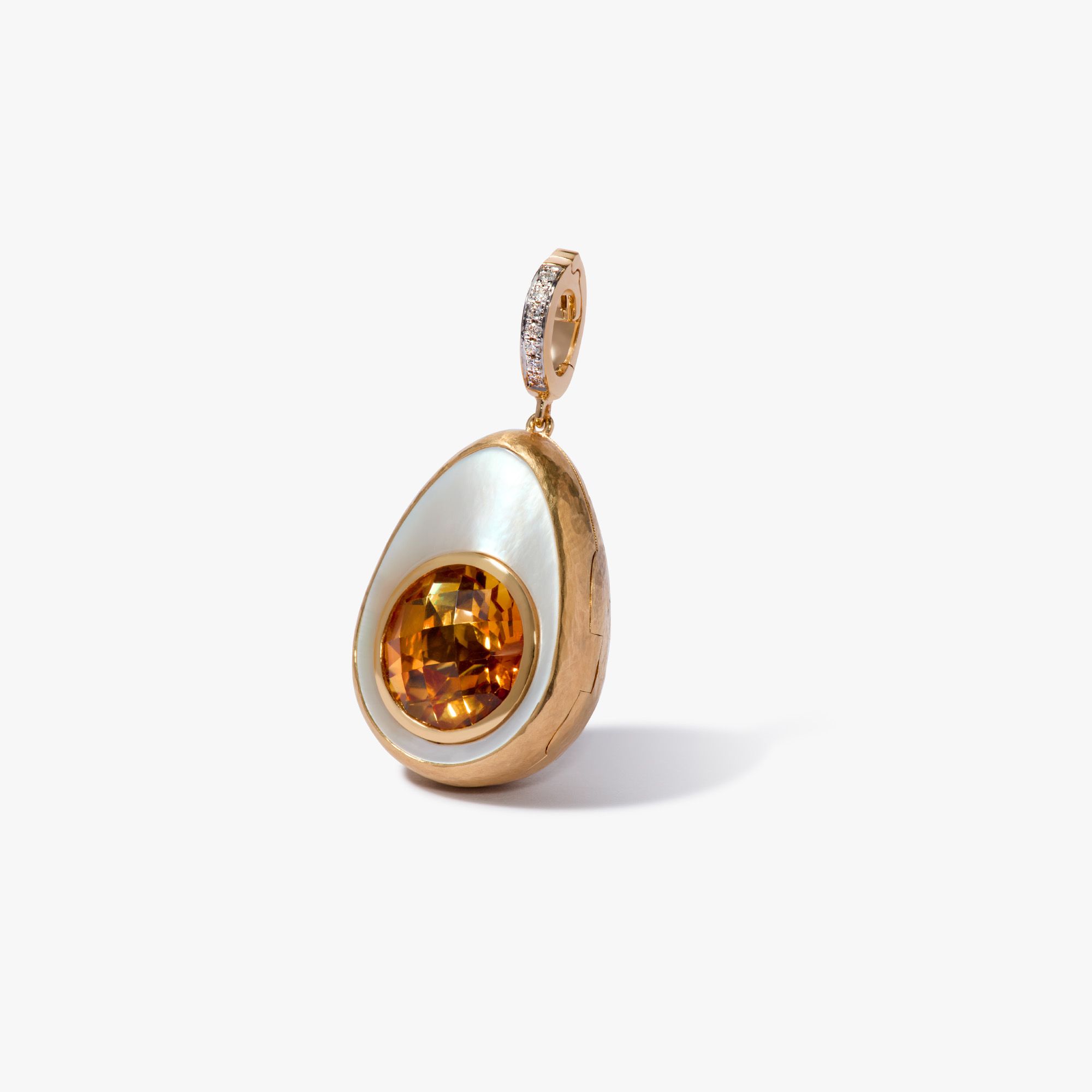 Golden Egg Locket Necklace detail 3
