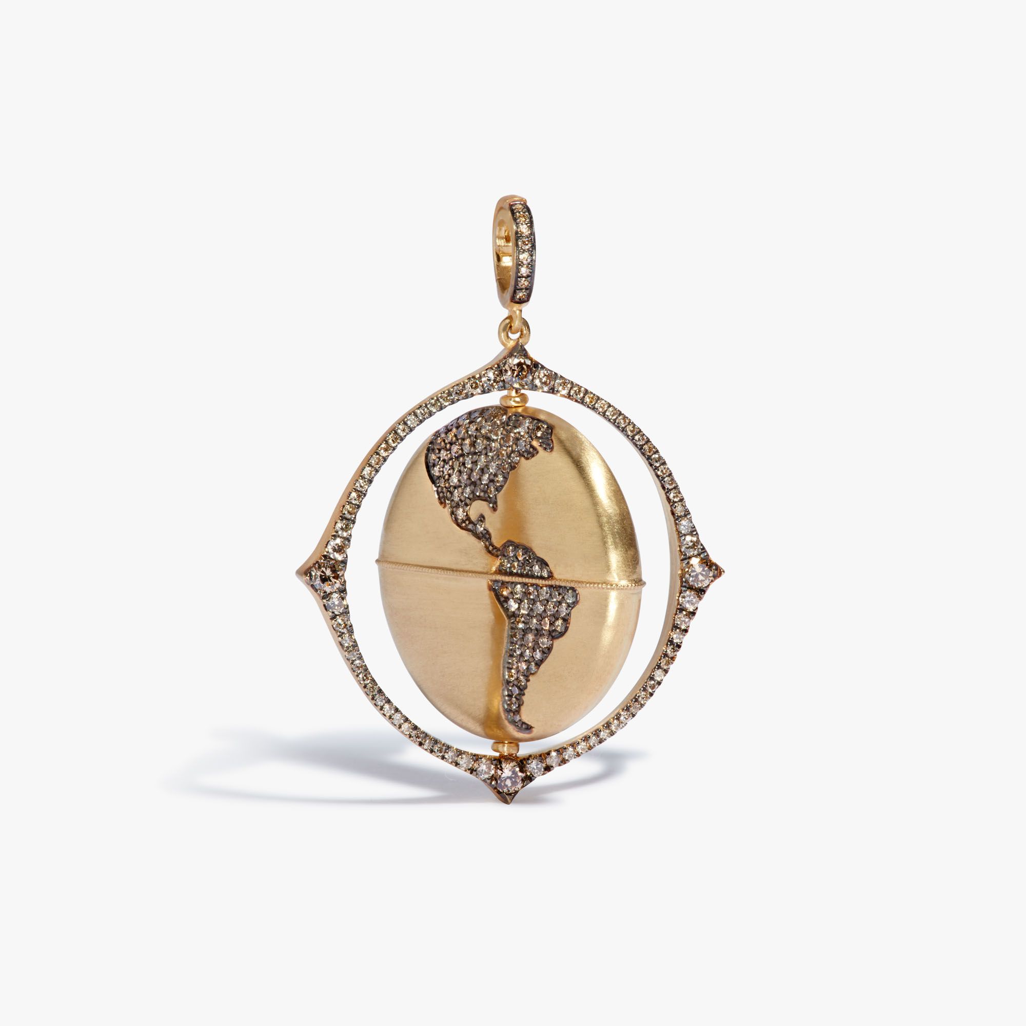 Mythology Spinning Globe Charm Pendant detail 3
