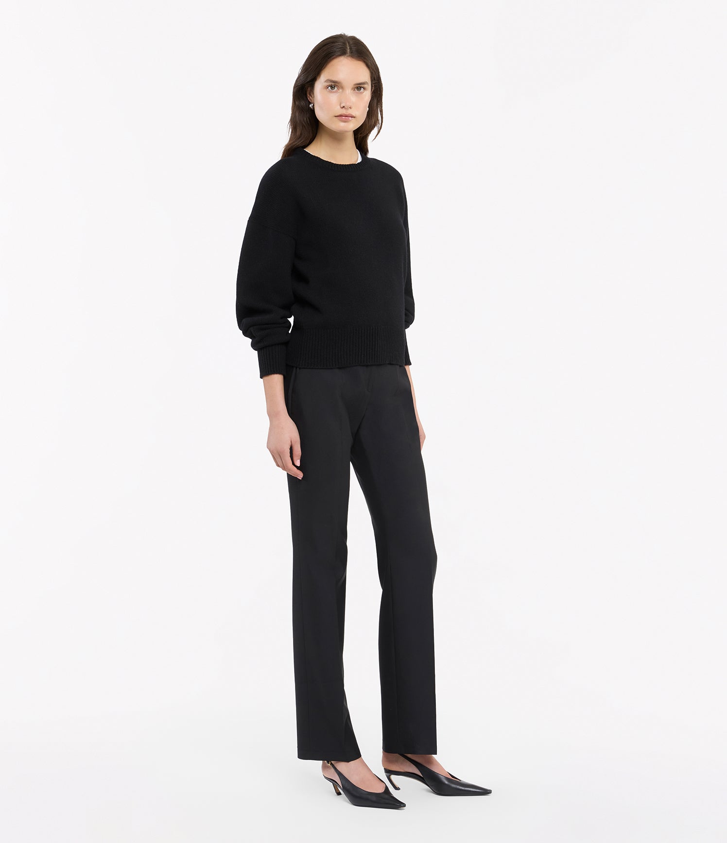Cashmere Knit Sweatshirt side view
