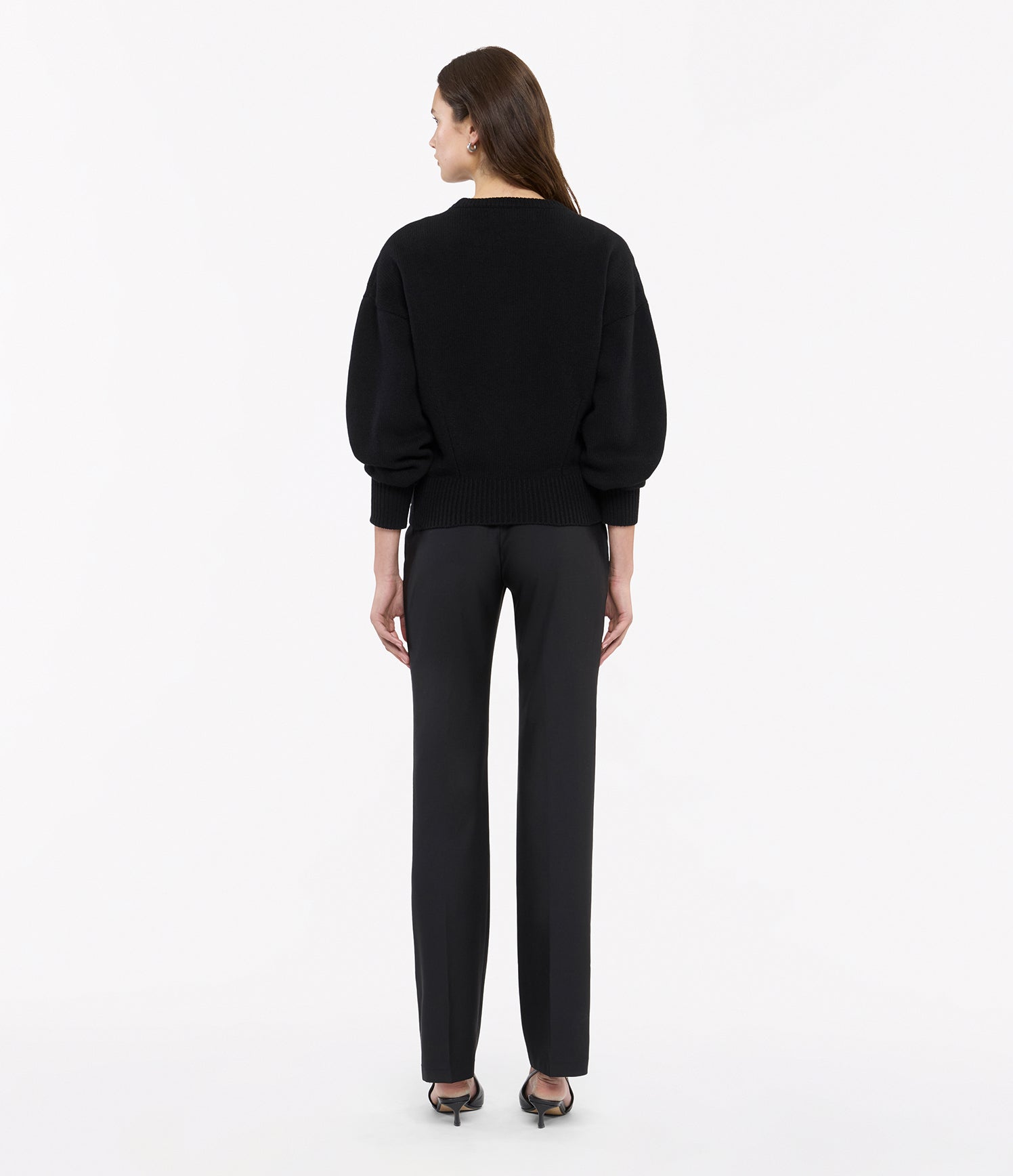 Cashmere Knit Sweatshirt back view