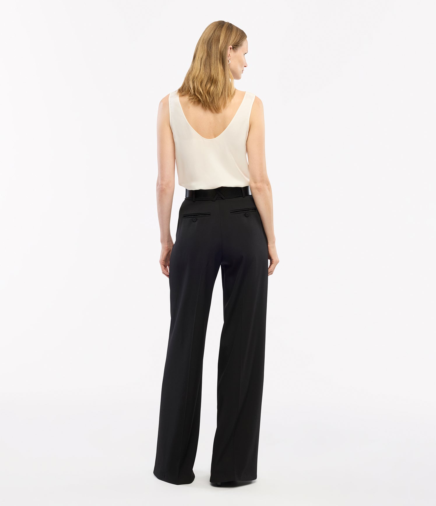 Twill Pleated Trouser back view