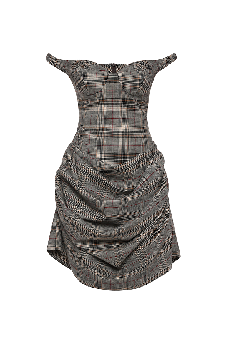 Back view of the ruched construction