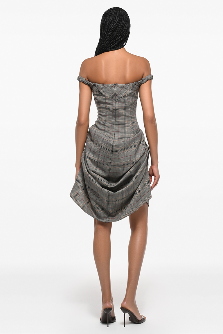 Packshot of the checked mini dress