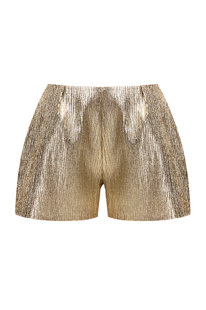 Packshot of the metallic shorts