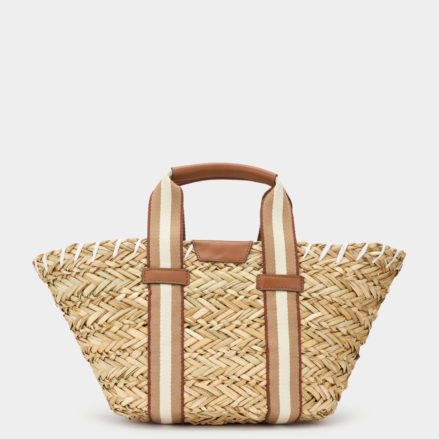Close-up of whipstitching and leather accents