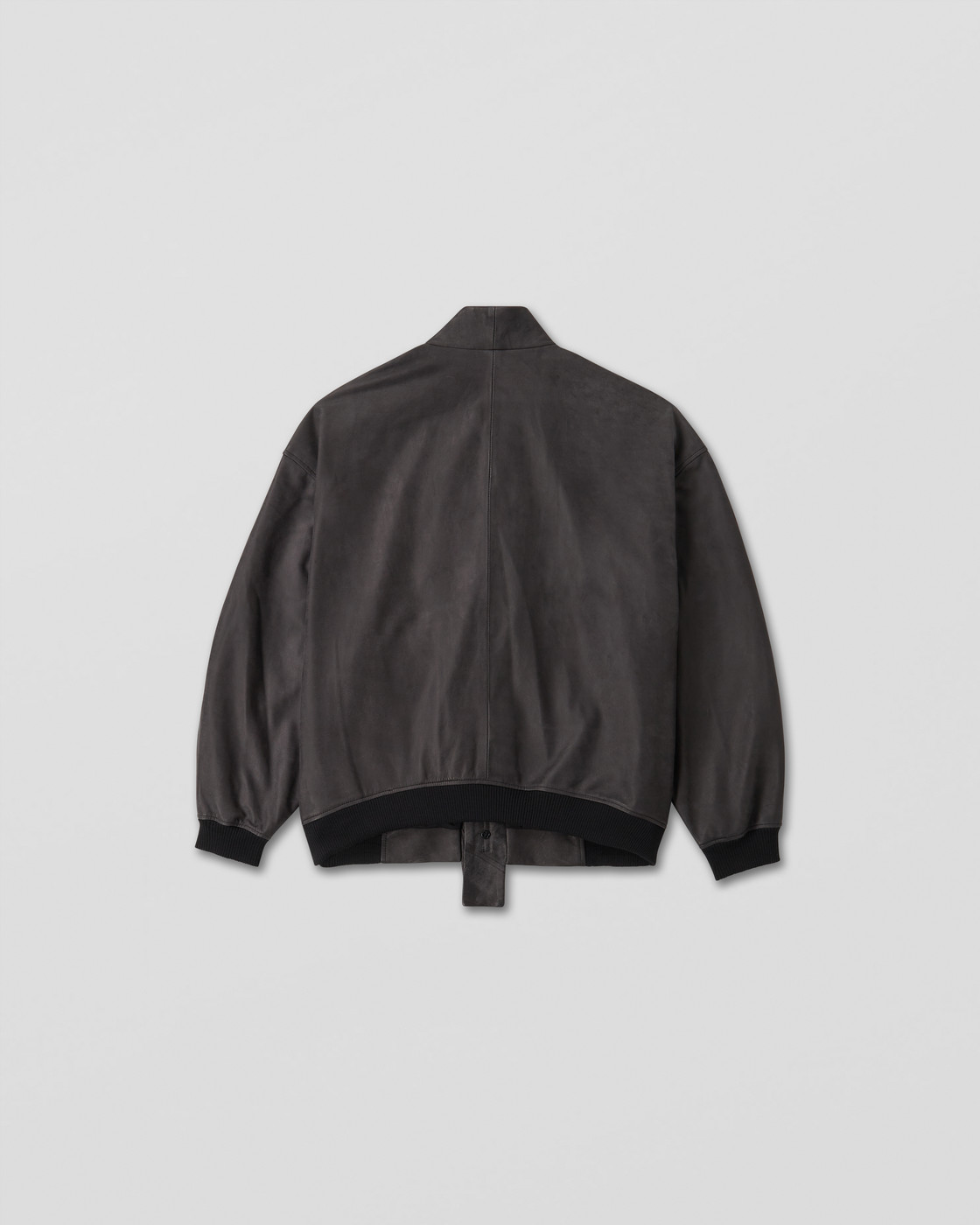 AM2-10 Leather haori bomber jacket, model/detail 09 view