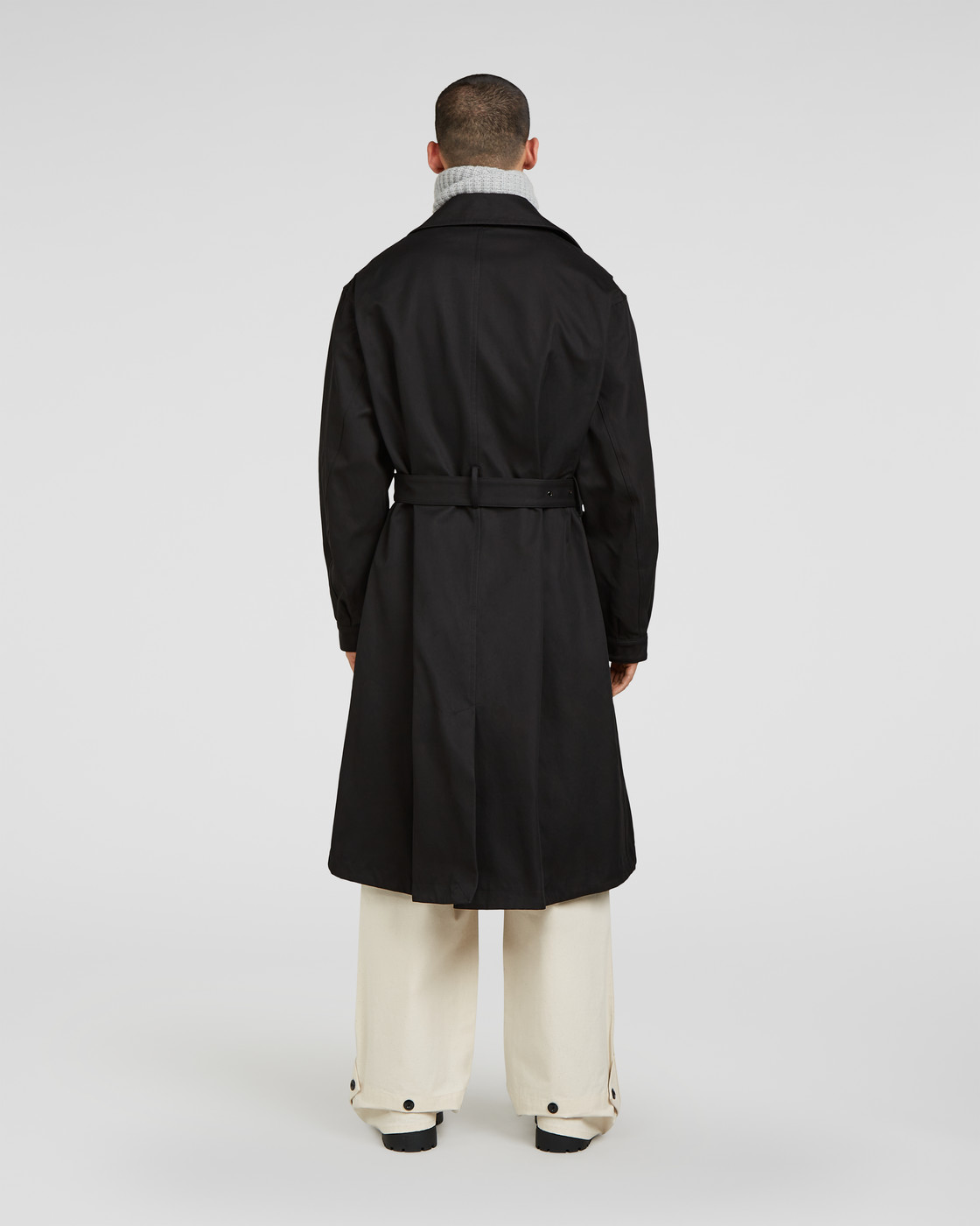 AM2-5 Motorcycle Trench Coat, model/detail 06 view
