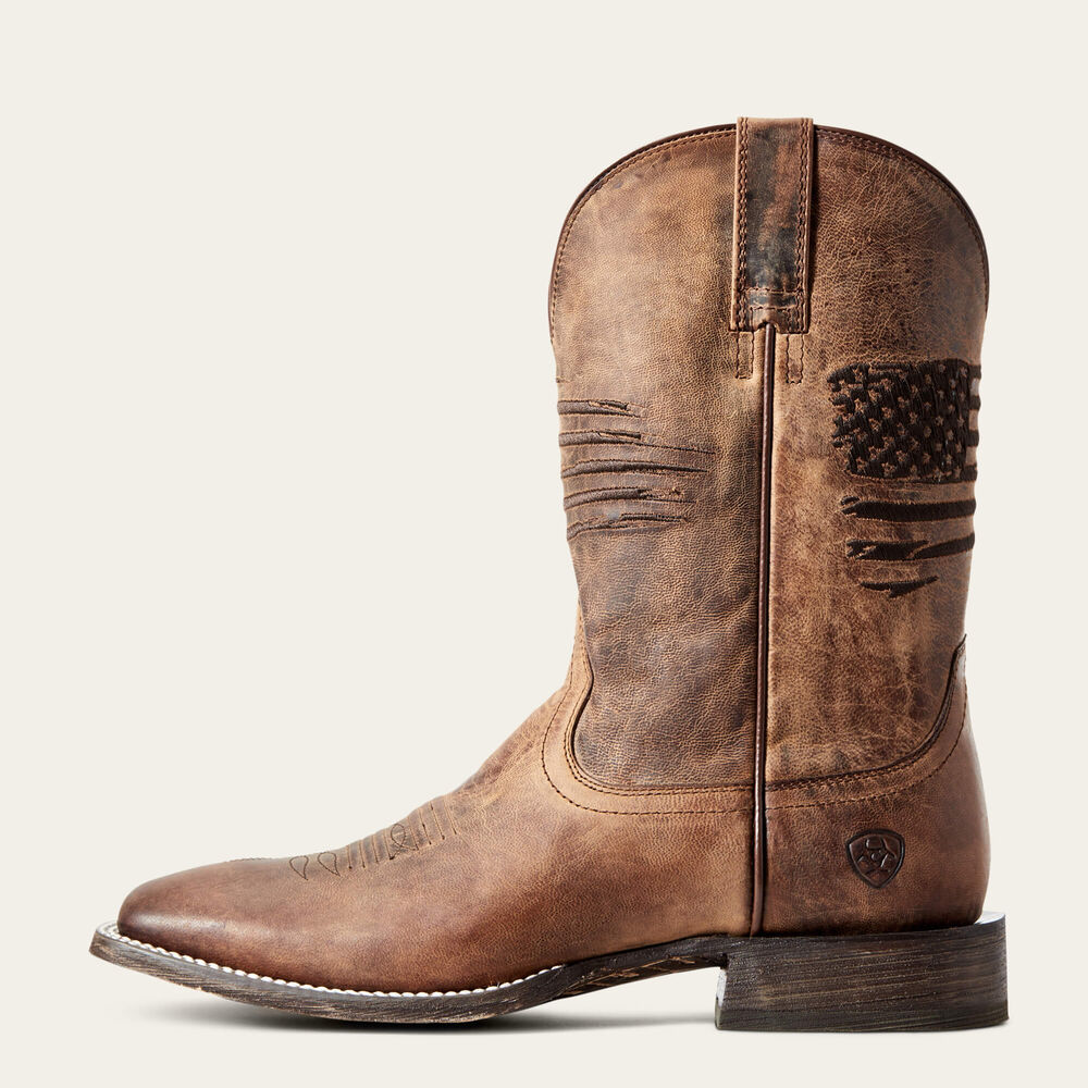Circuit Patriot Wide Square Toe Cowboy Boot, official product view 3