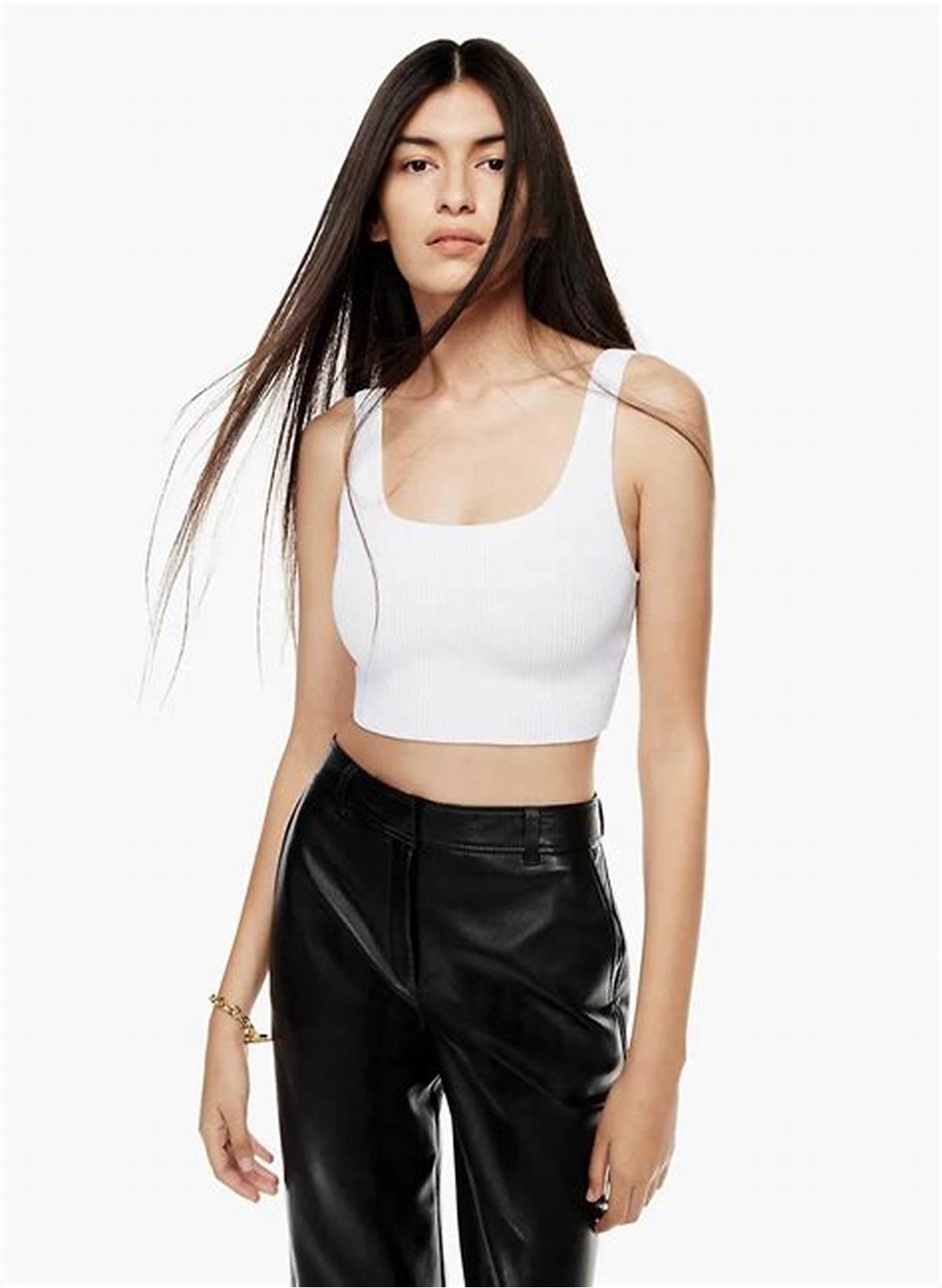 Babaton SCULPT KNIT SQUARENECK CROPPED TANK | Aritzia US