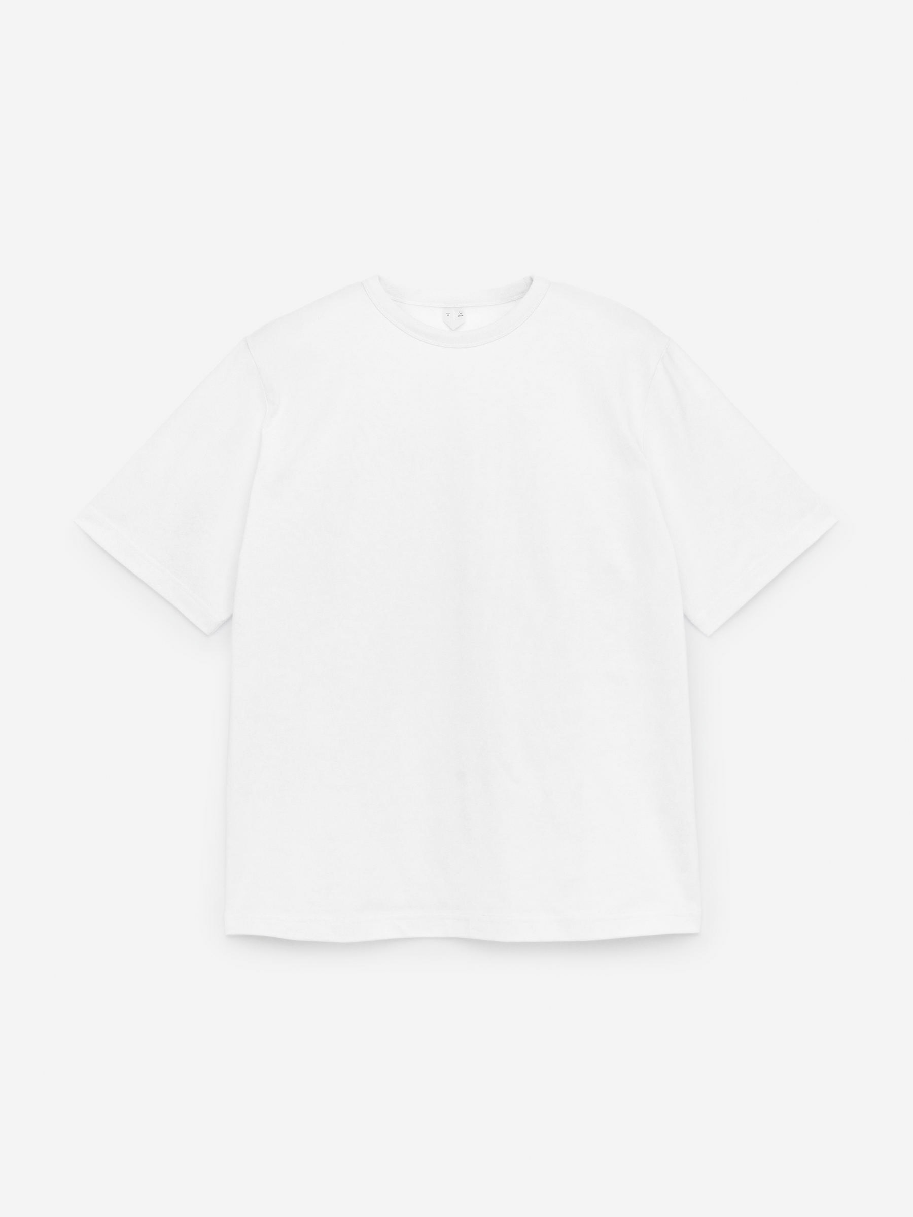 White 270 GSM T-shirt, flat packshot