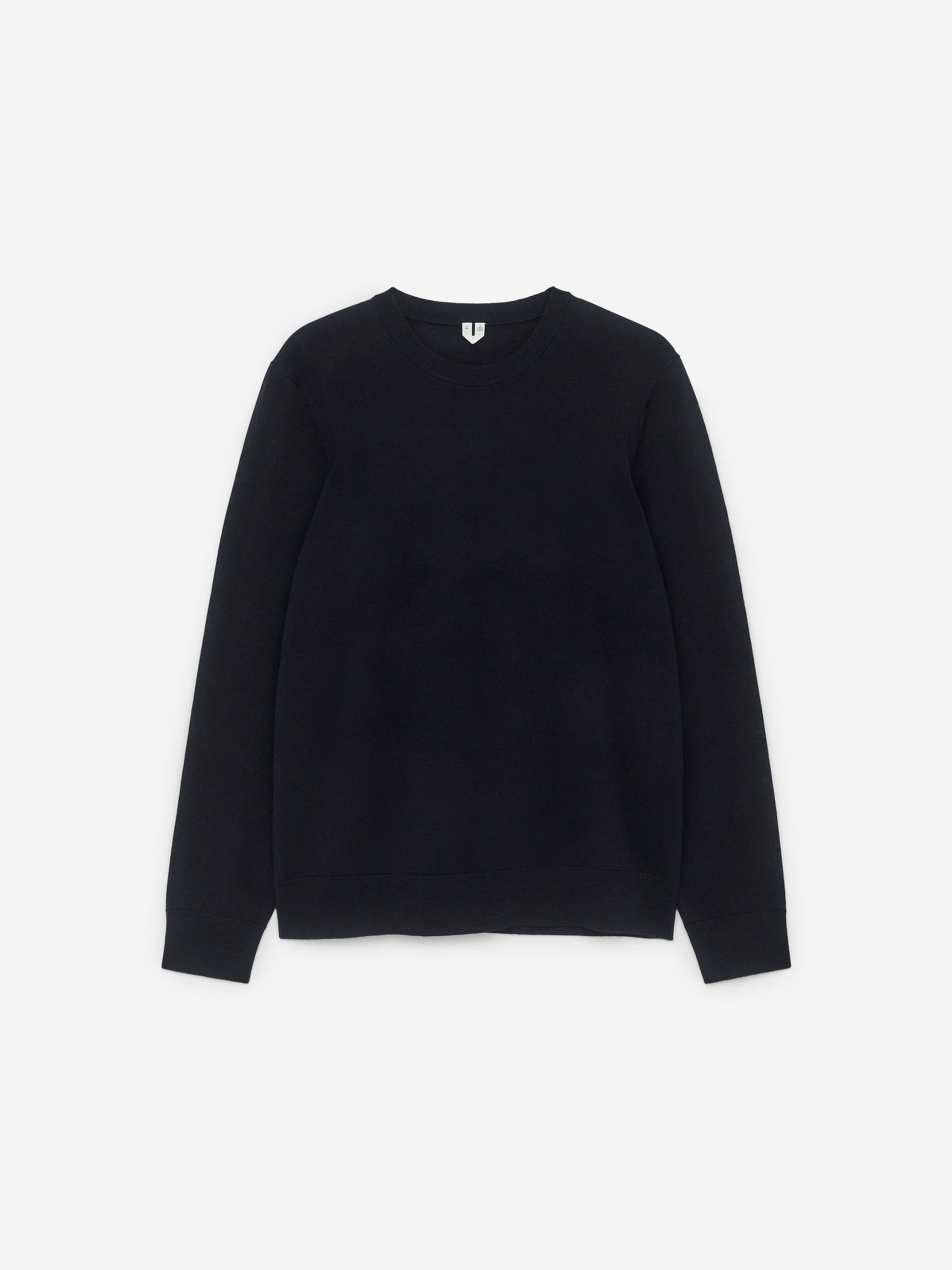 Dark-blue merino jumper, flat packshot