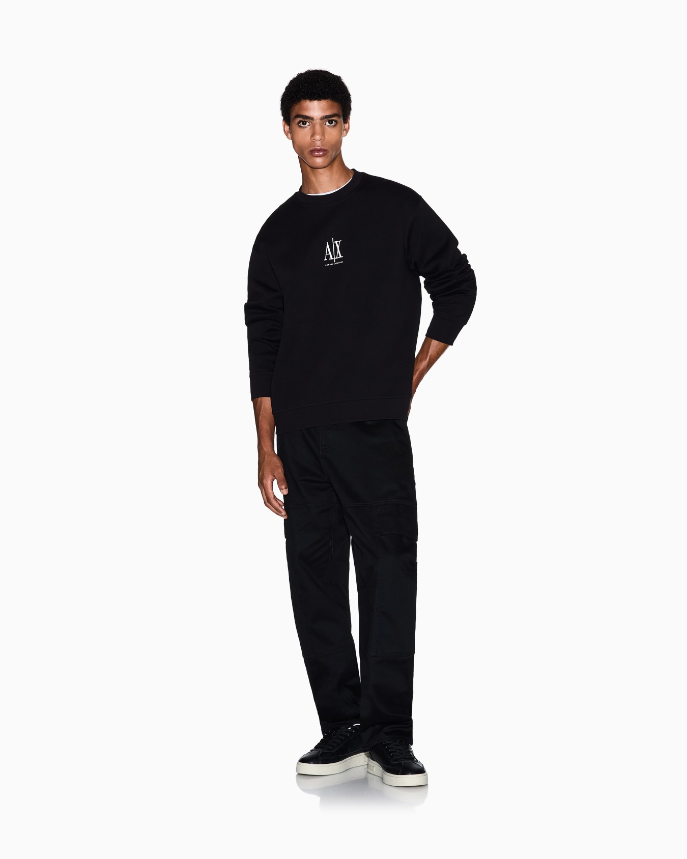 Crew Neck Sweatshirt with Logo Icon — detail view