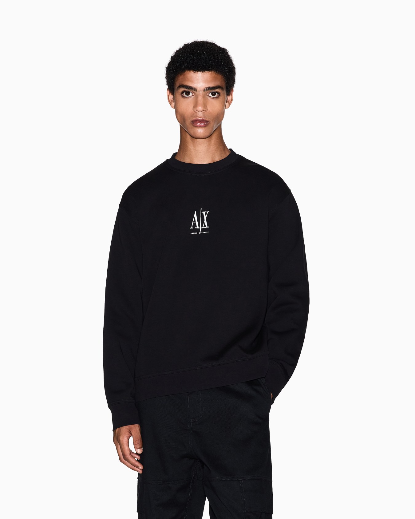 Crew Neck Sweatshirt with Logo Icon — side detail