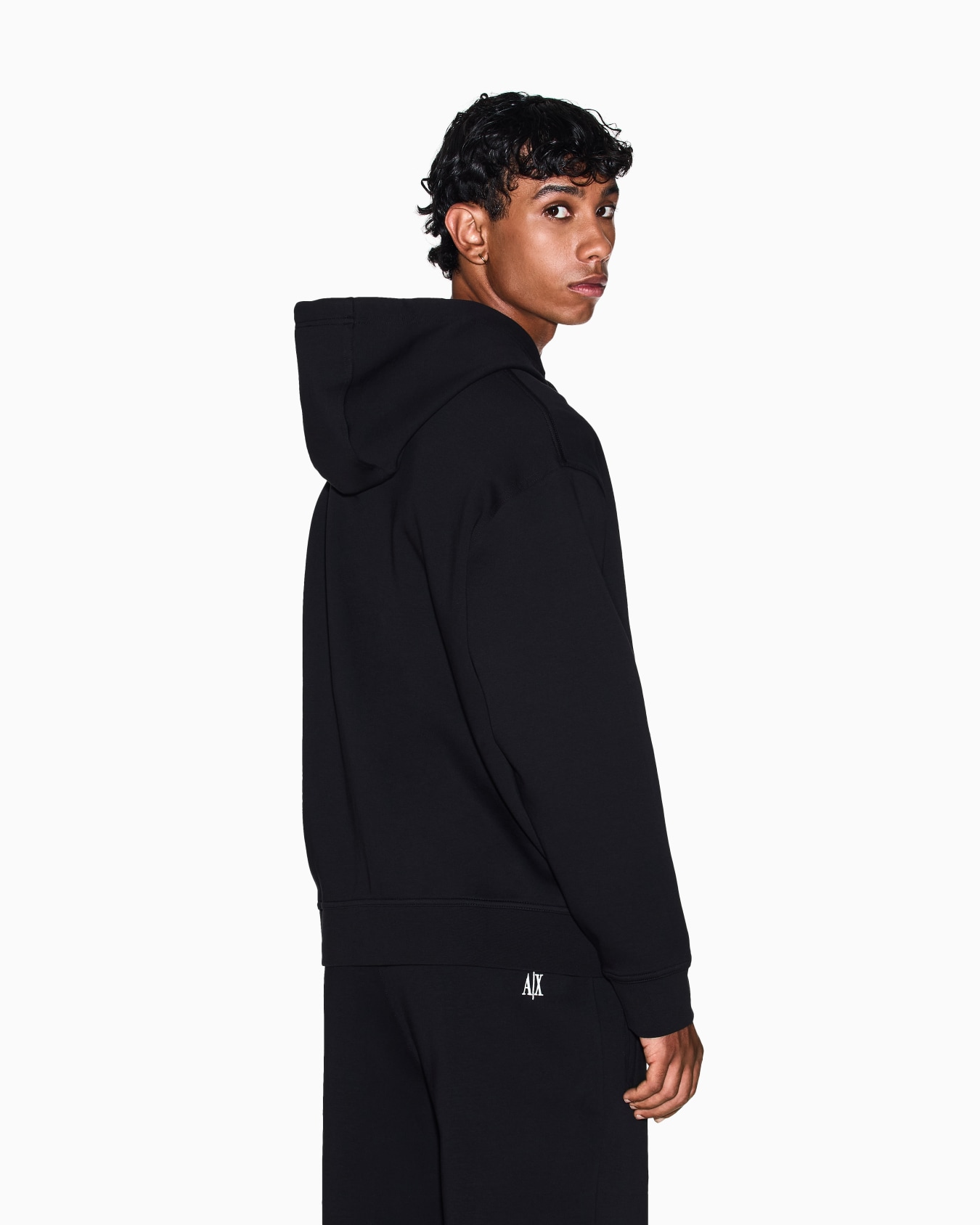 Full-Zip Hoodie with Logo Icon — reverse view