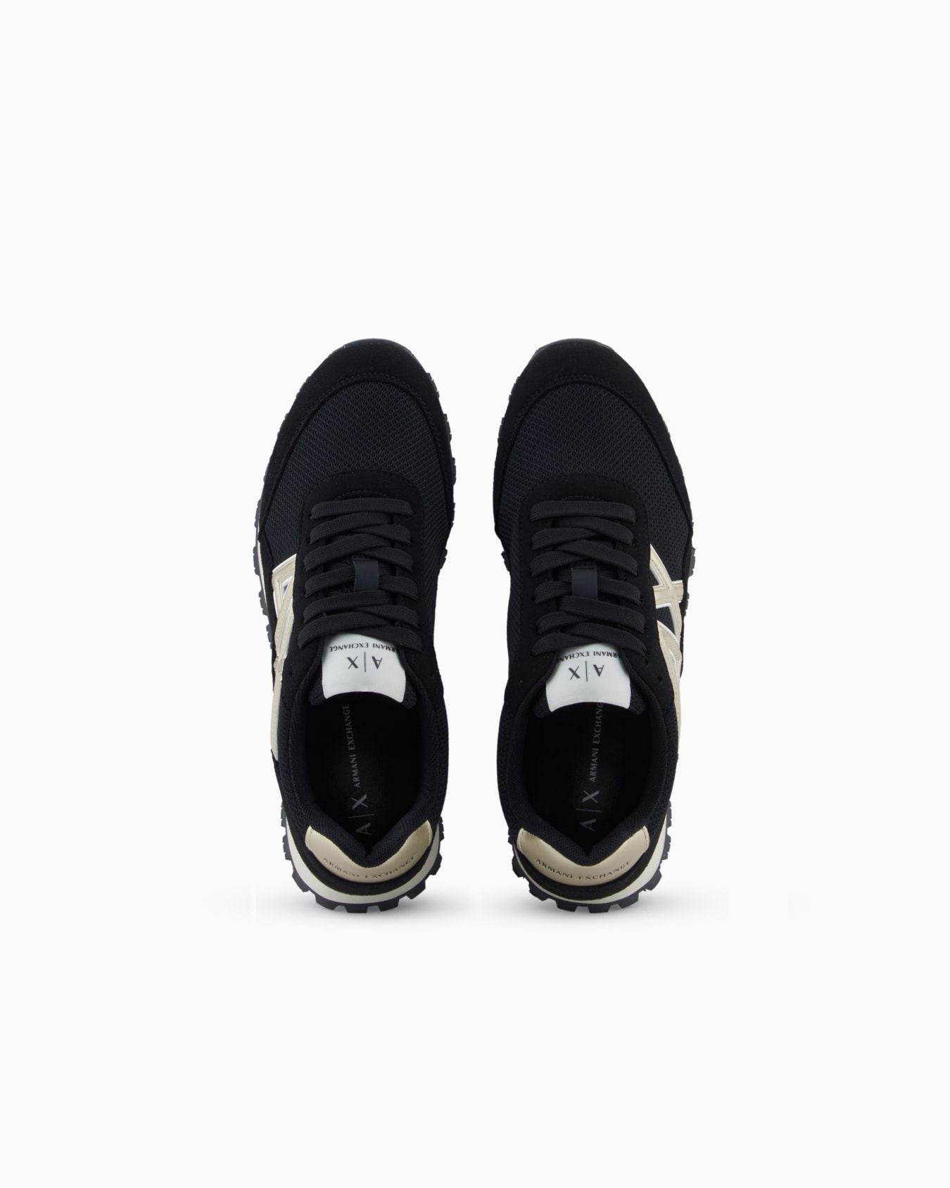 Mesh and Microsuede Sneaker — reverse view