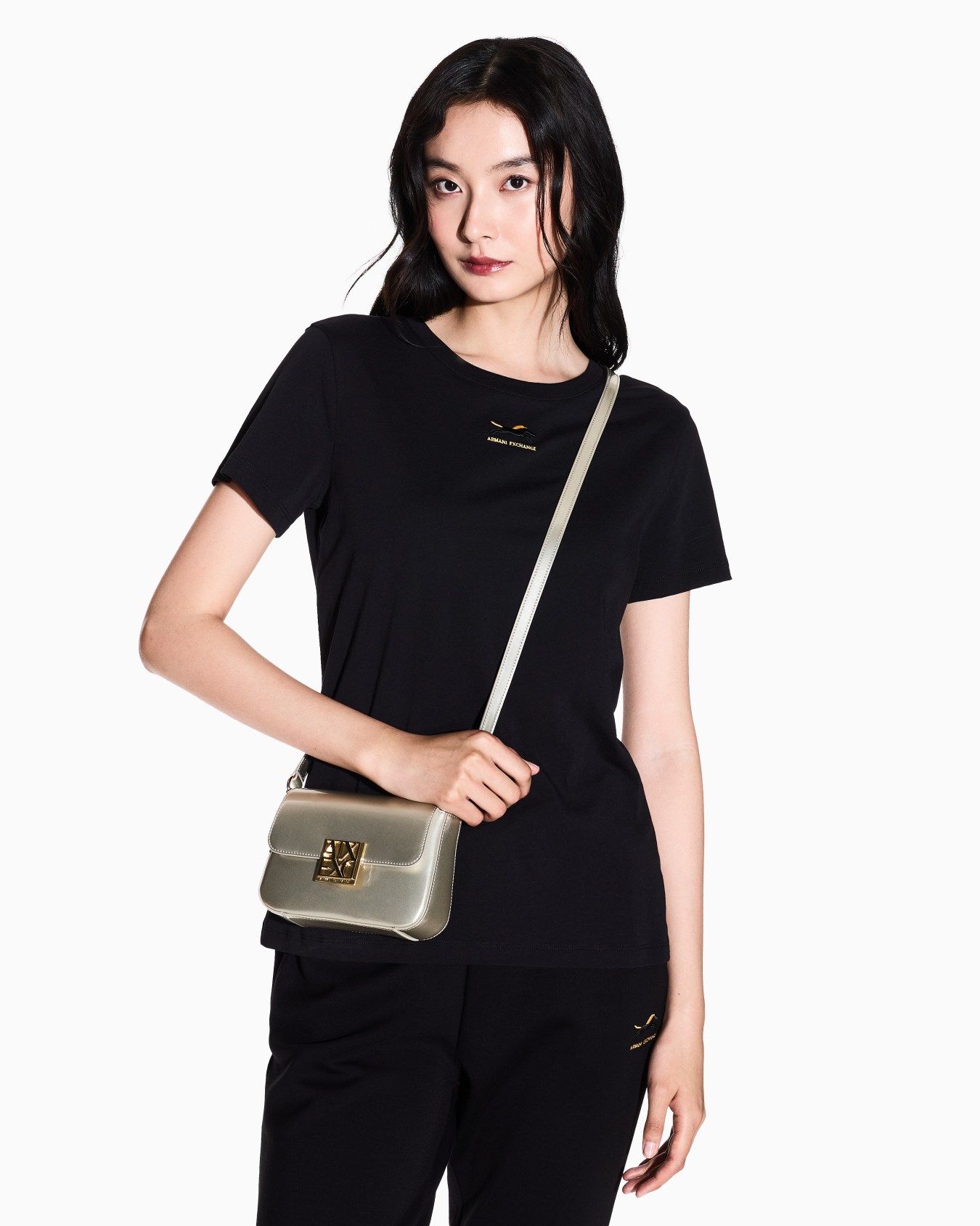 Small Shoulder Bag with Logo — interior detail