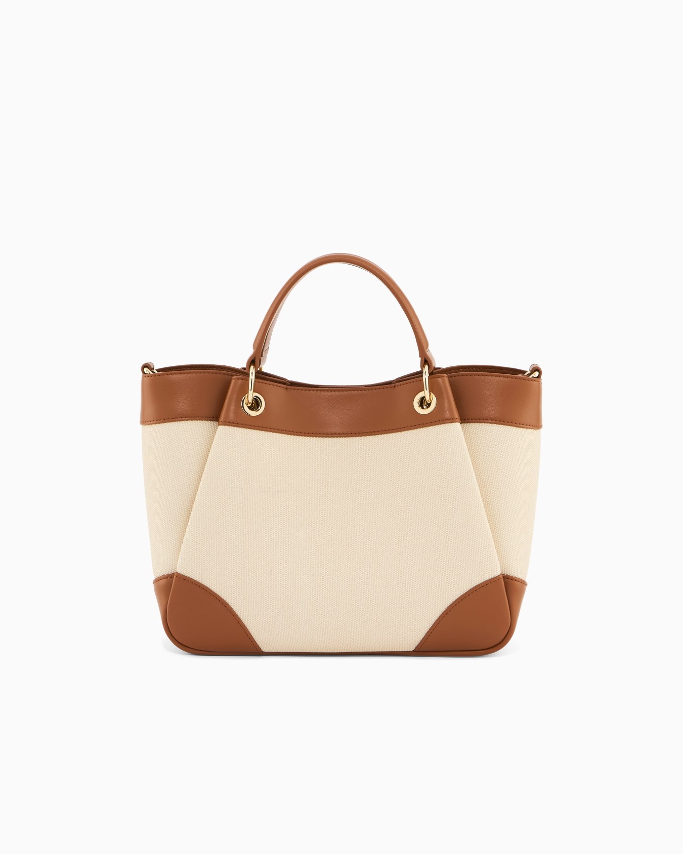 Elegant Structured Shopper — side detail