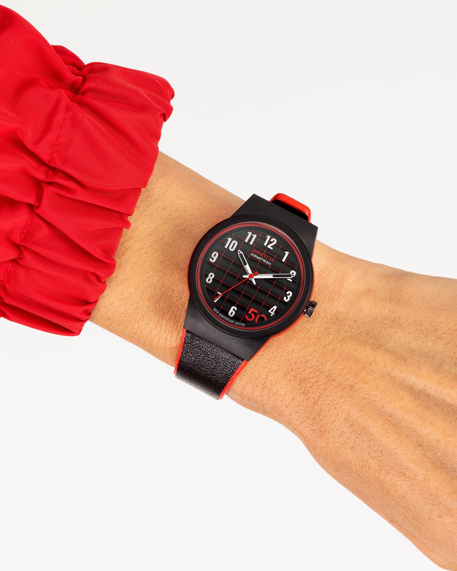 Light blue and red A-Watch