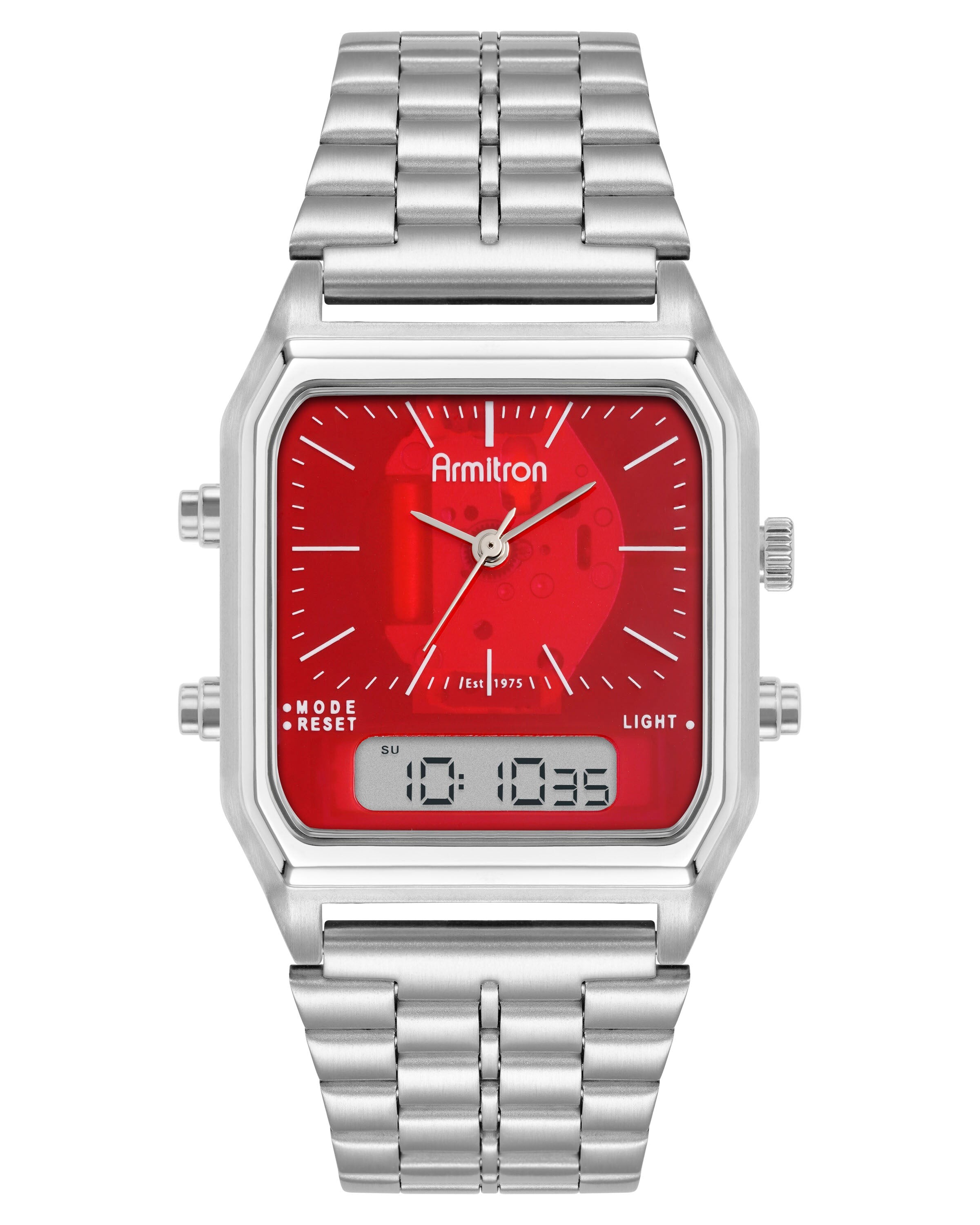Red ana-digi bracelet model