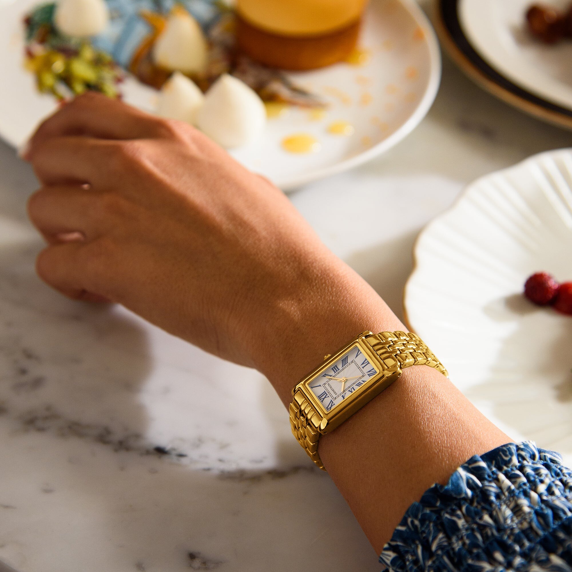 Navy croco-strap Tilly