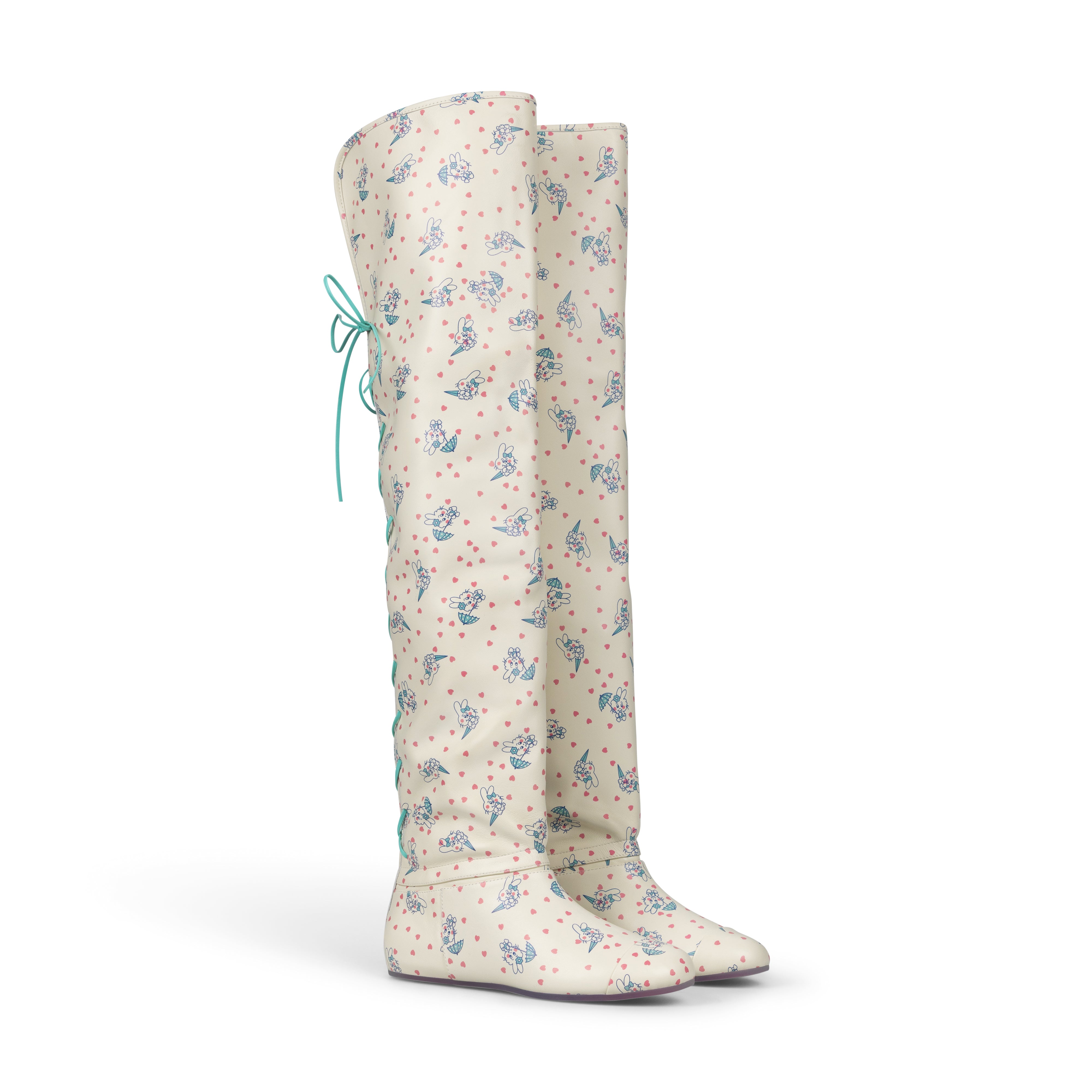 Bunny Slouchy Thigh-High Boots