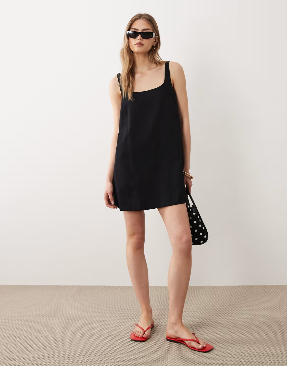 ASOS DESIGN Scoop Neck Shift Mini Dress