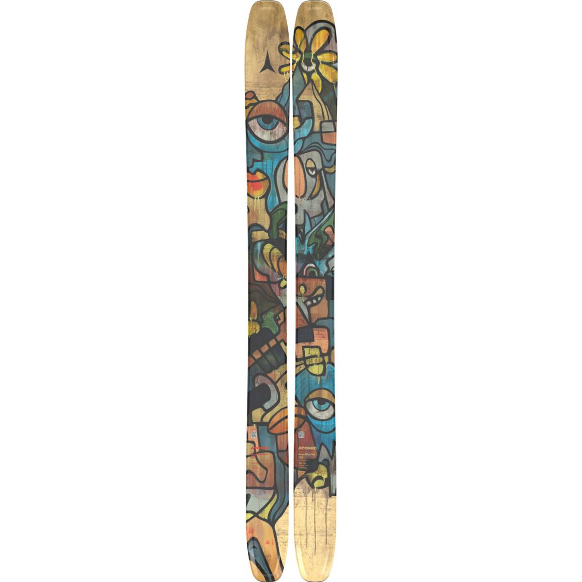 ski pair on white