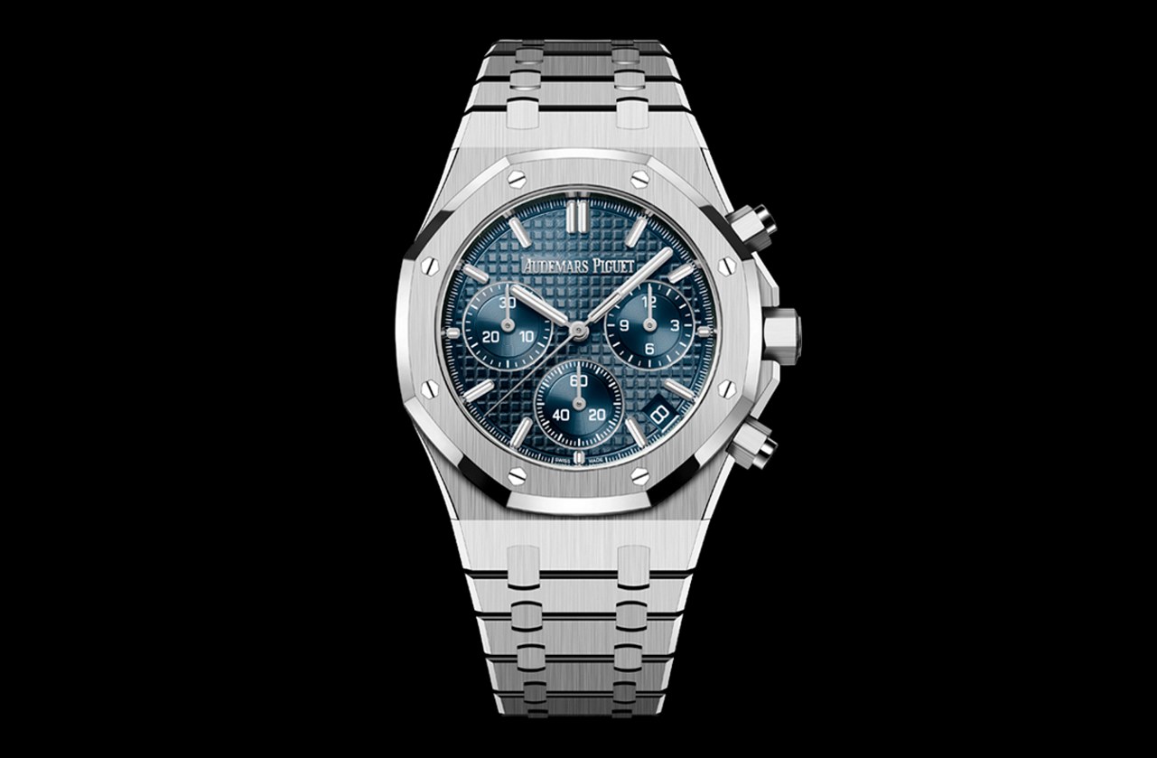 Blue-dial variant on black background