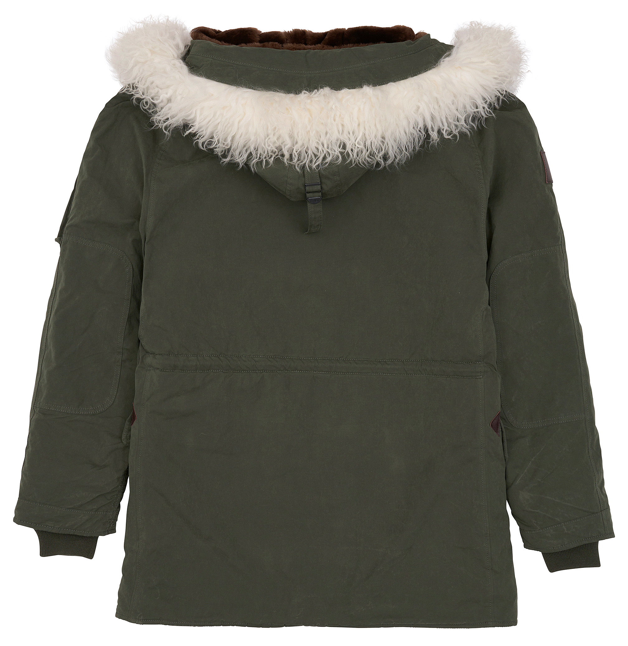 flat back showing parka length
