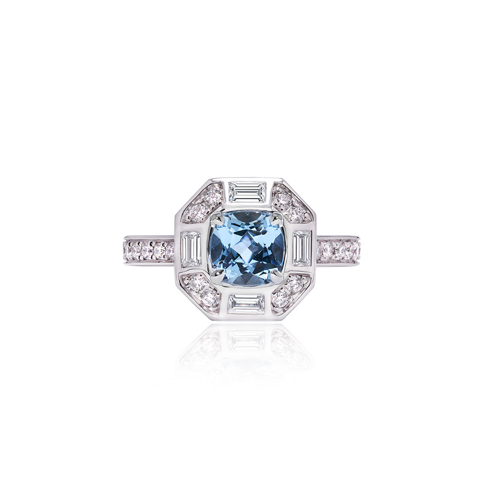 Deco Darling pink gemstone ring