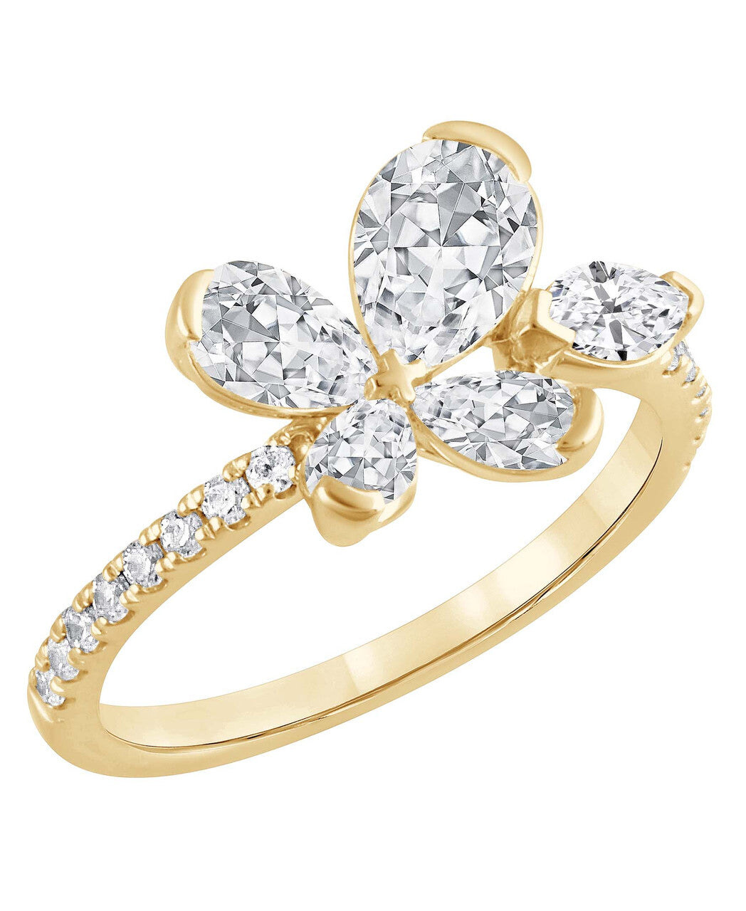 Diamond Butterfly Ring