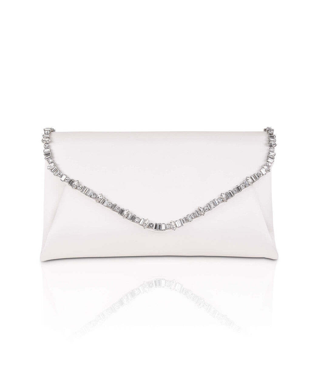 Mika Mixed Crystal Satin Envelope Clutch