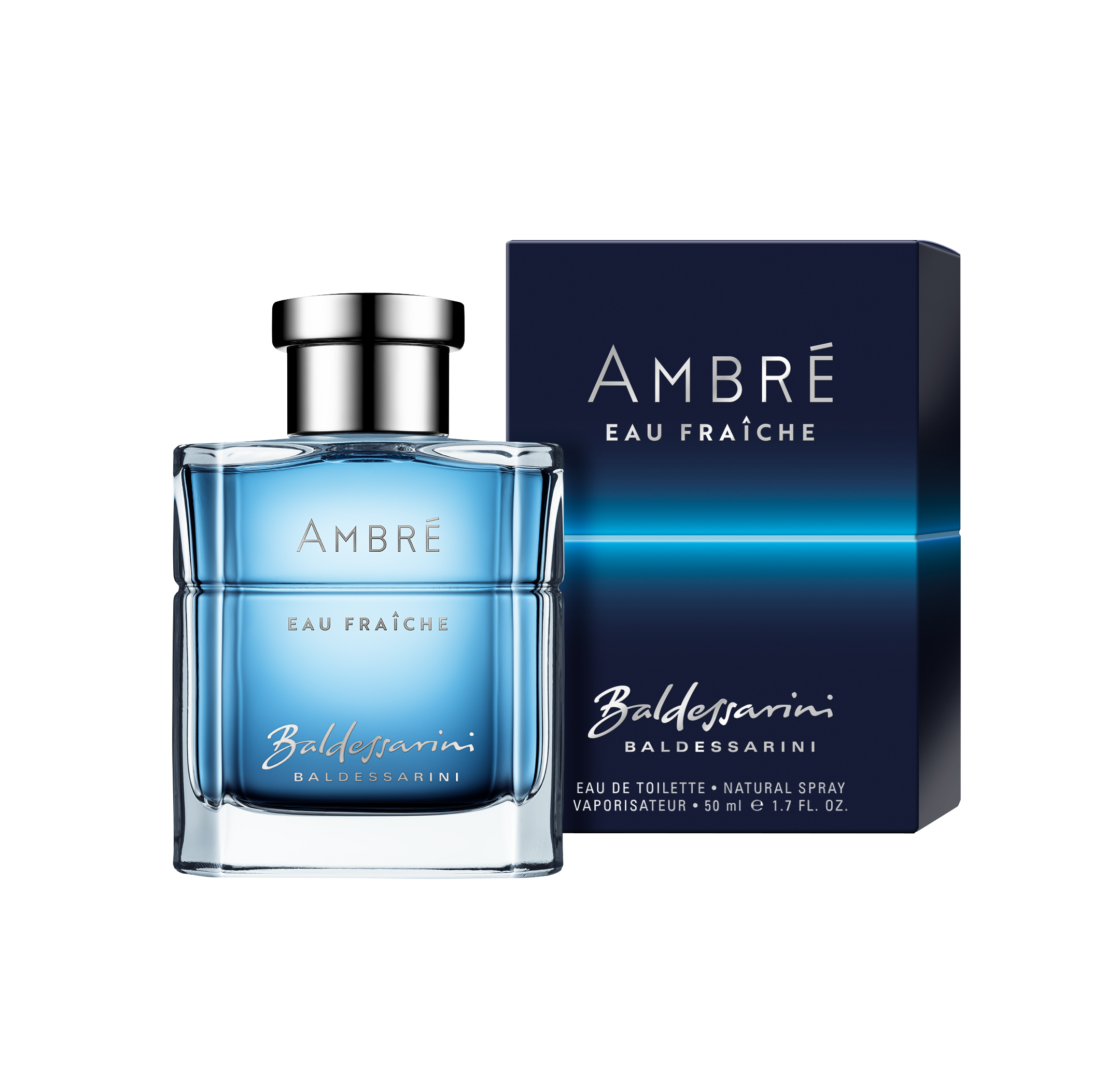 Bottle and box presentation for Ambré Eau Fraîche